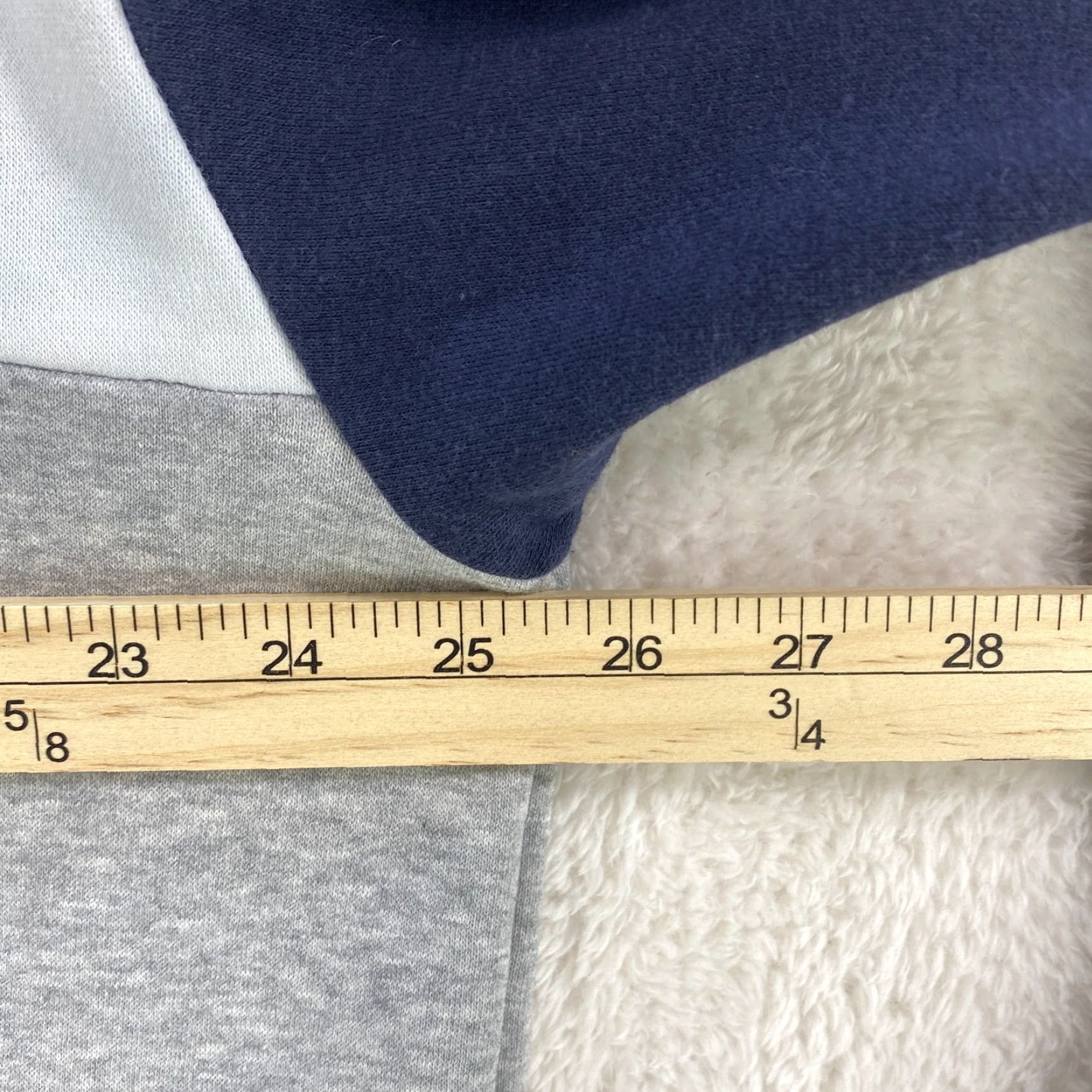 Adidas VINTAGE ADIDAS 1/4 Quarter Zip Hooded Hoodie Blue White Gray Sweatshirt w/Pockets Mens XL Size US XL / EU 56 / 4 - 6 Thumbnail