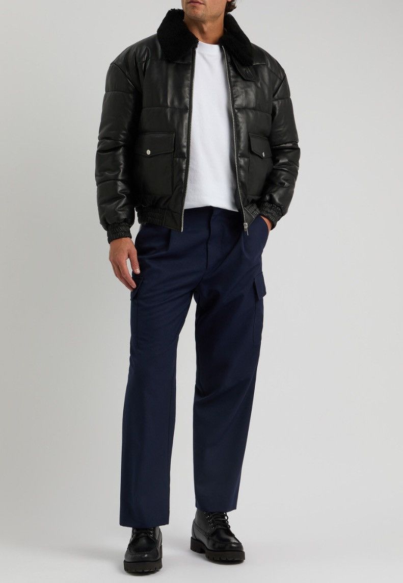 Drole De Monsieur Drole De Monsieur LEATHER BOMBER JACKET IN BLACK Size US M / EU 48-50 / 2 - 2 Thumbnail