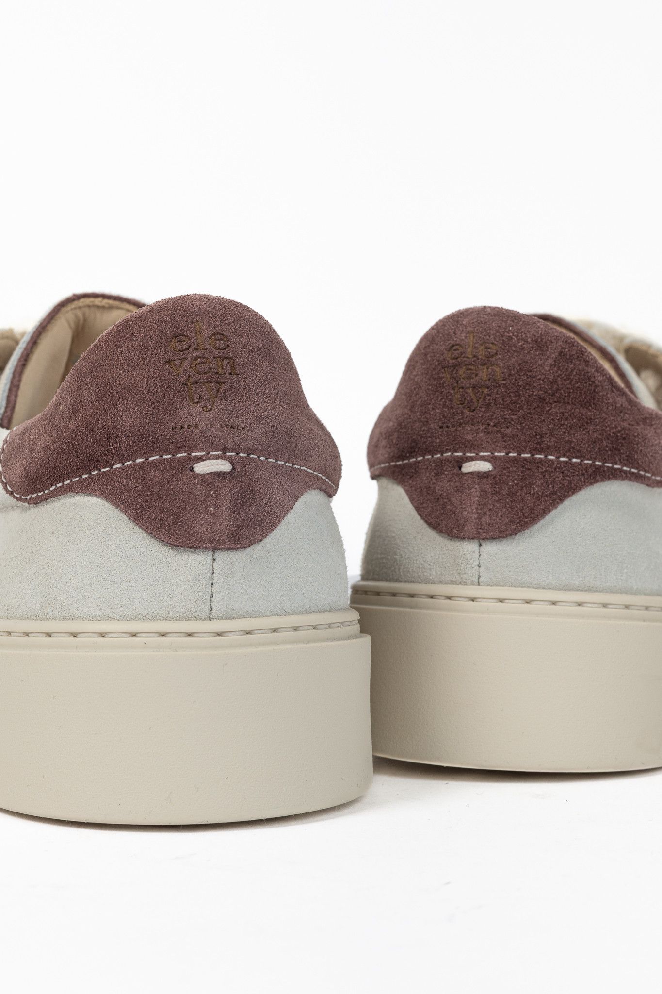 Eleventy Eleventy "White" Suede Double-Stripe Low-Top Sneakers Size US 11 / EU 44 - 8 Thumbnail