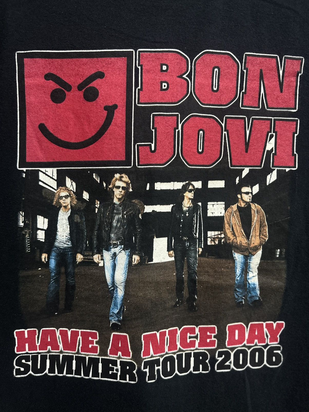 Band Tees × Jerzees × Vintage Vintage Bon Jovi Tour Tee Size US L / EU 52-54 / 3 - 3 Thumbnail