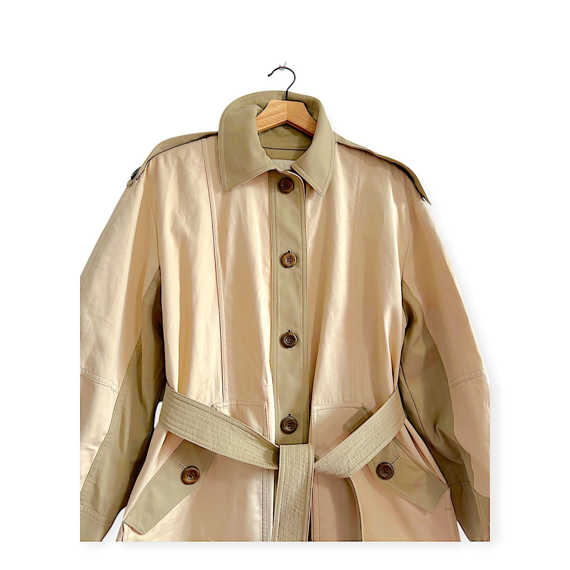 Ulla Johnson Ulla Johnson Emmanuelle Trench Coat, Size P, Neutral Color, Size XS / US 0-2 / IT 36-38 - 6 Thumbnail