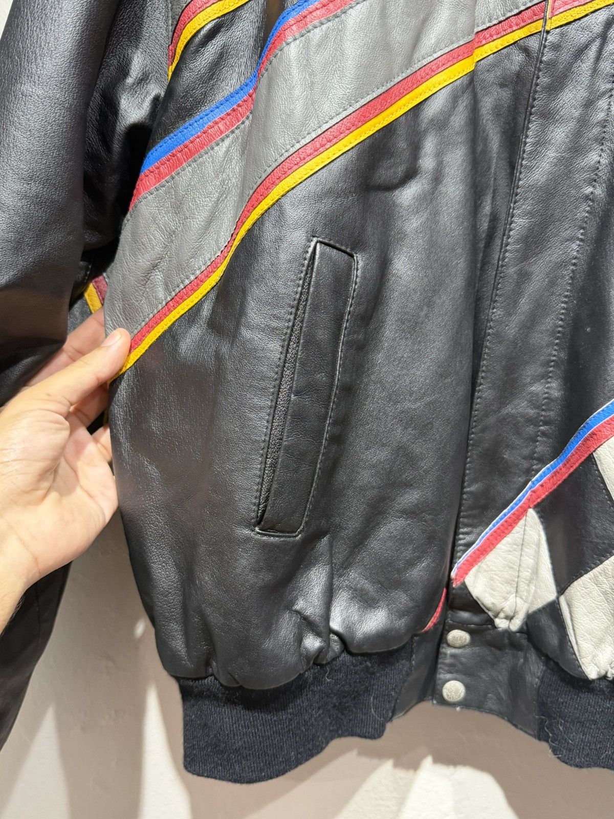 Jeff Hamilton Vintage Jeff Hamilton Nascar Leather jacket Size US L / EU 52-54 / 3 - 9 Thumbnail
