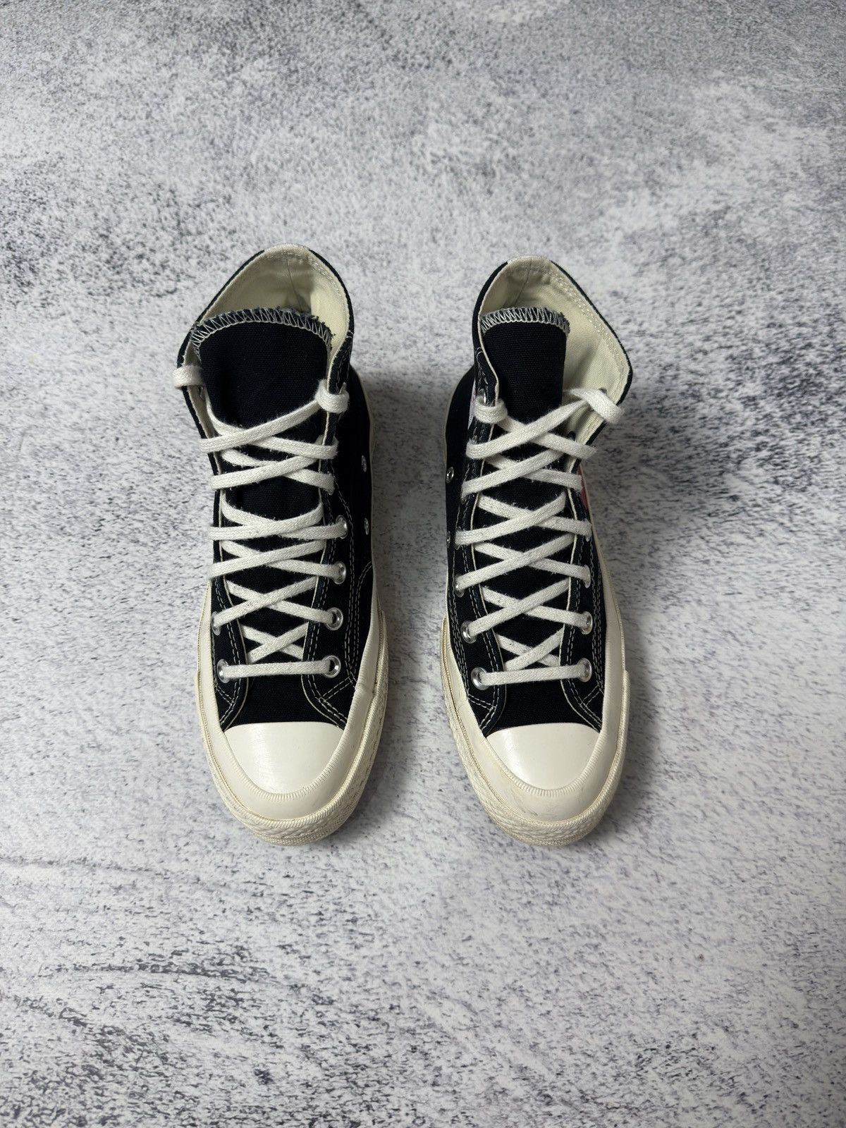 Comme des Garcons PLAY × Converse Comme Des Garçons Play x Converse High Top Sneakers Woman Size US 8 / IT 38 - 2 Thumbnail