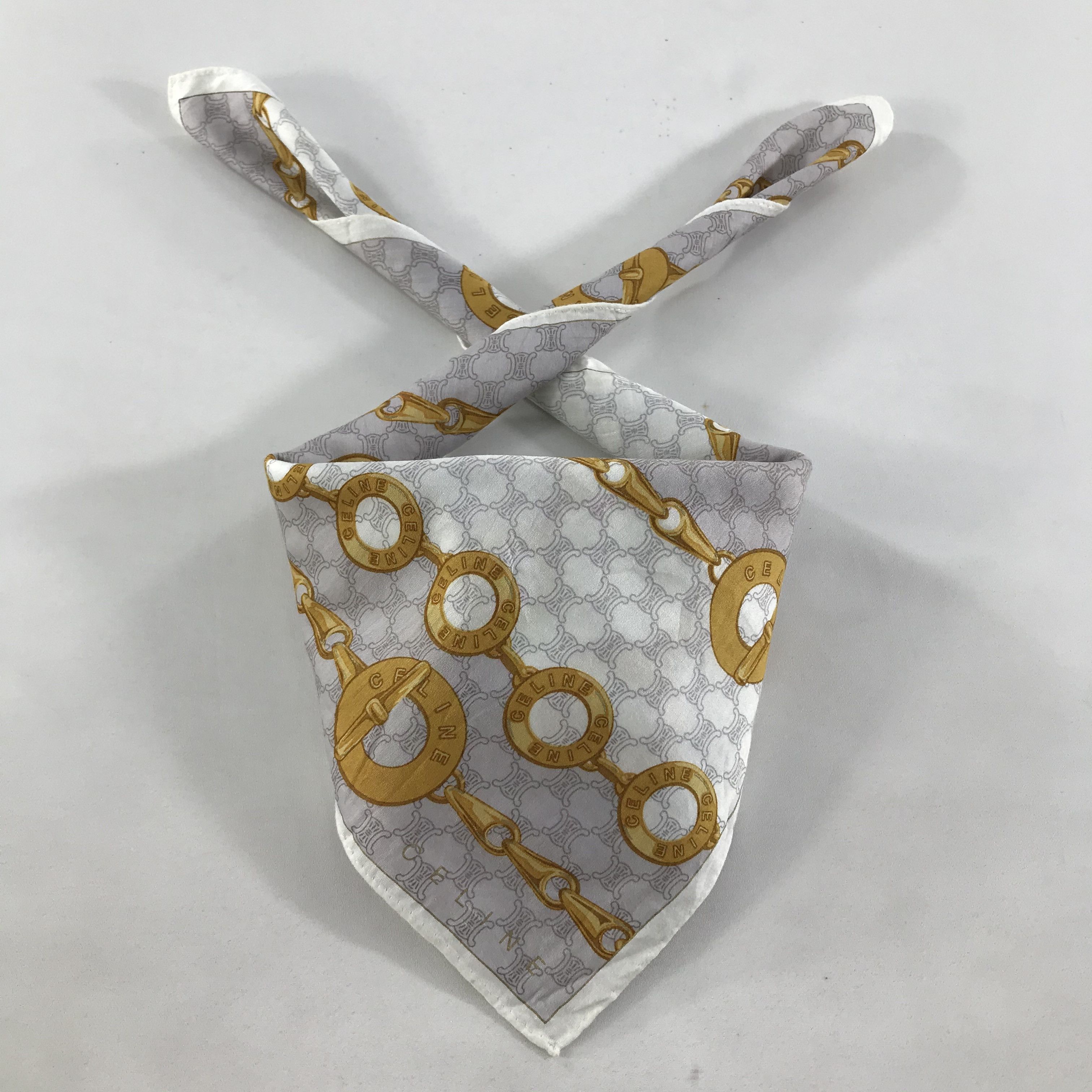 Celine × Vintage Celine Bandana / Handkerchief / Neckerchief - S1595 Size ONE SIZE - 3 Thumbnail