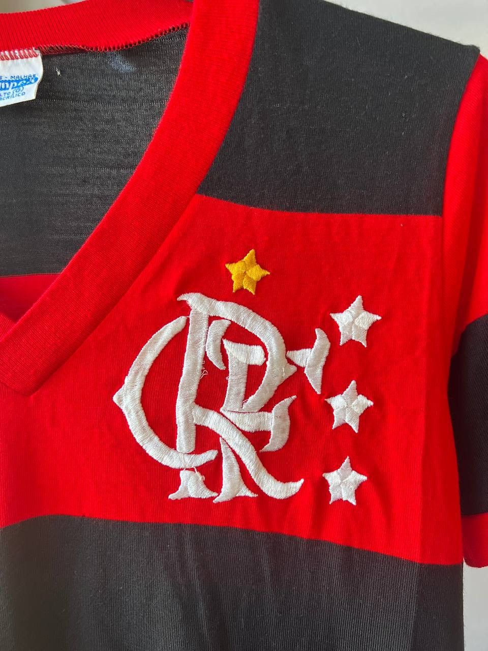 Vintage 1970/80 RARE FLAMENGO HOME SOCCER JERSEY SHIRT CAMPEA Size US M / EU 48-50 / 2 - 4 Thumbnail