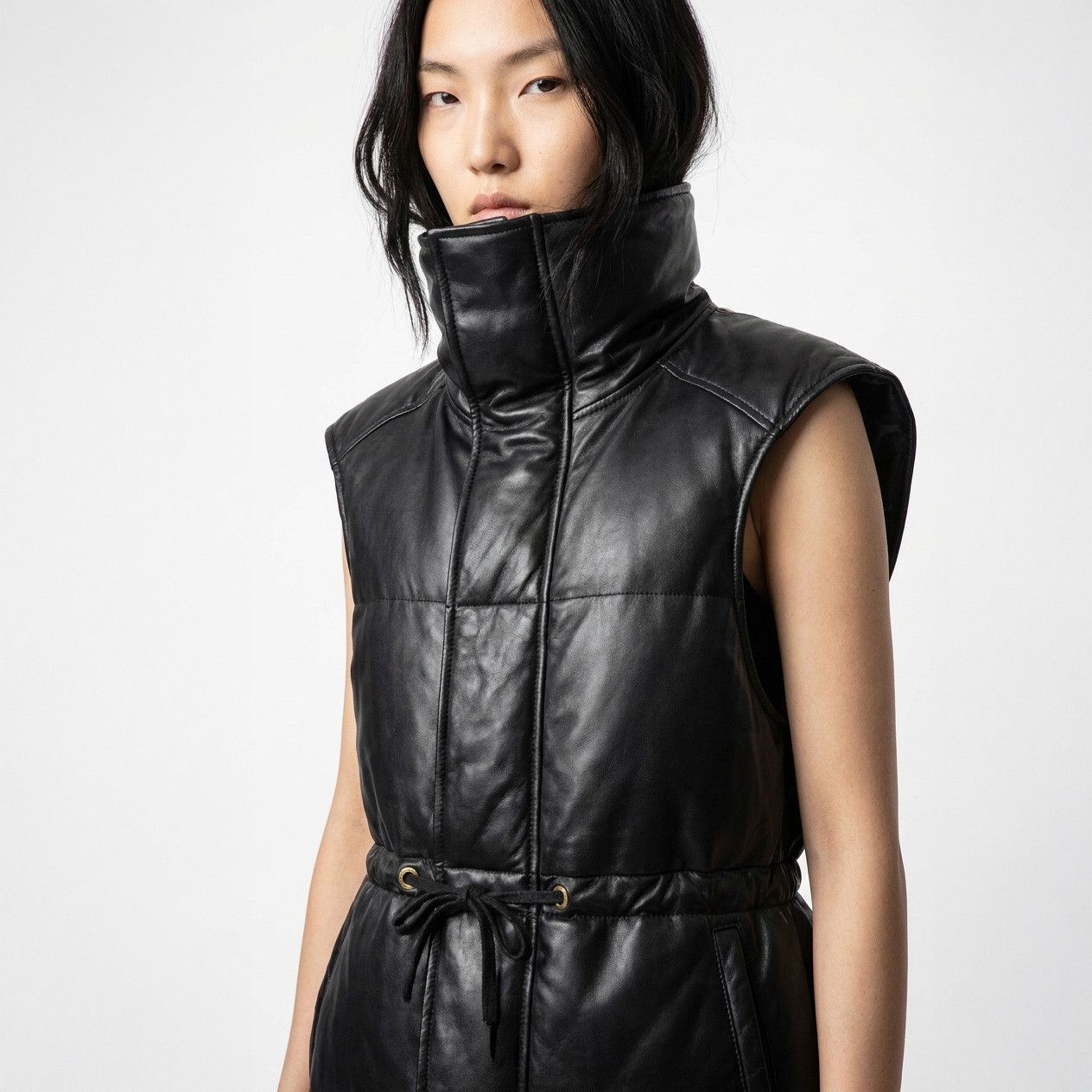 SKINGRAFT Leather Puffer Vest Black Size S, Skingraft – Size S / US 4 / IT 40 - 2 Thumbnail