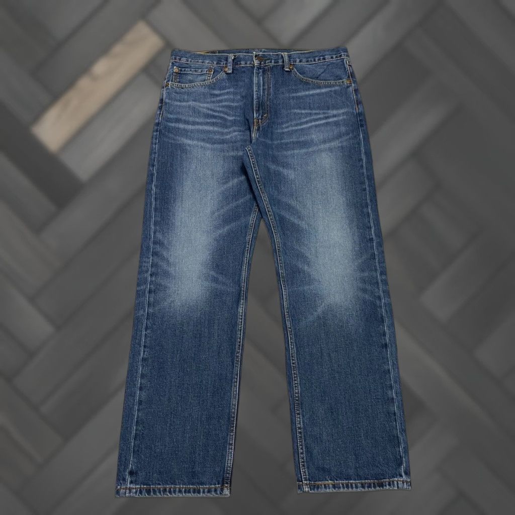 Levi's Levi's 505 Regular Fit Jeans Men 36x30 Blue Denim Grunge Size US 36 / EU 52 - 1 Thumbnail