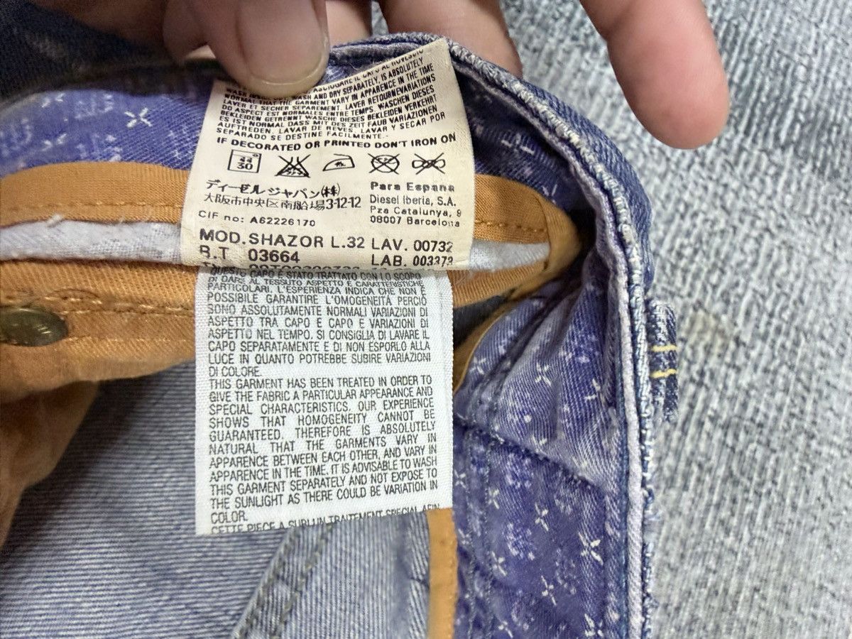 Diesel Authentic🔥Diesel Shazor Bell Bottom Wash Denim Size US 35 - 17 Thumbnail