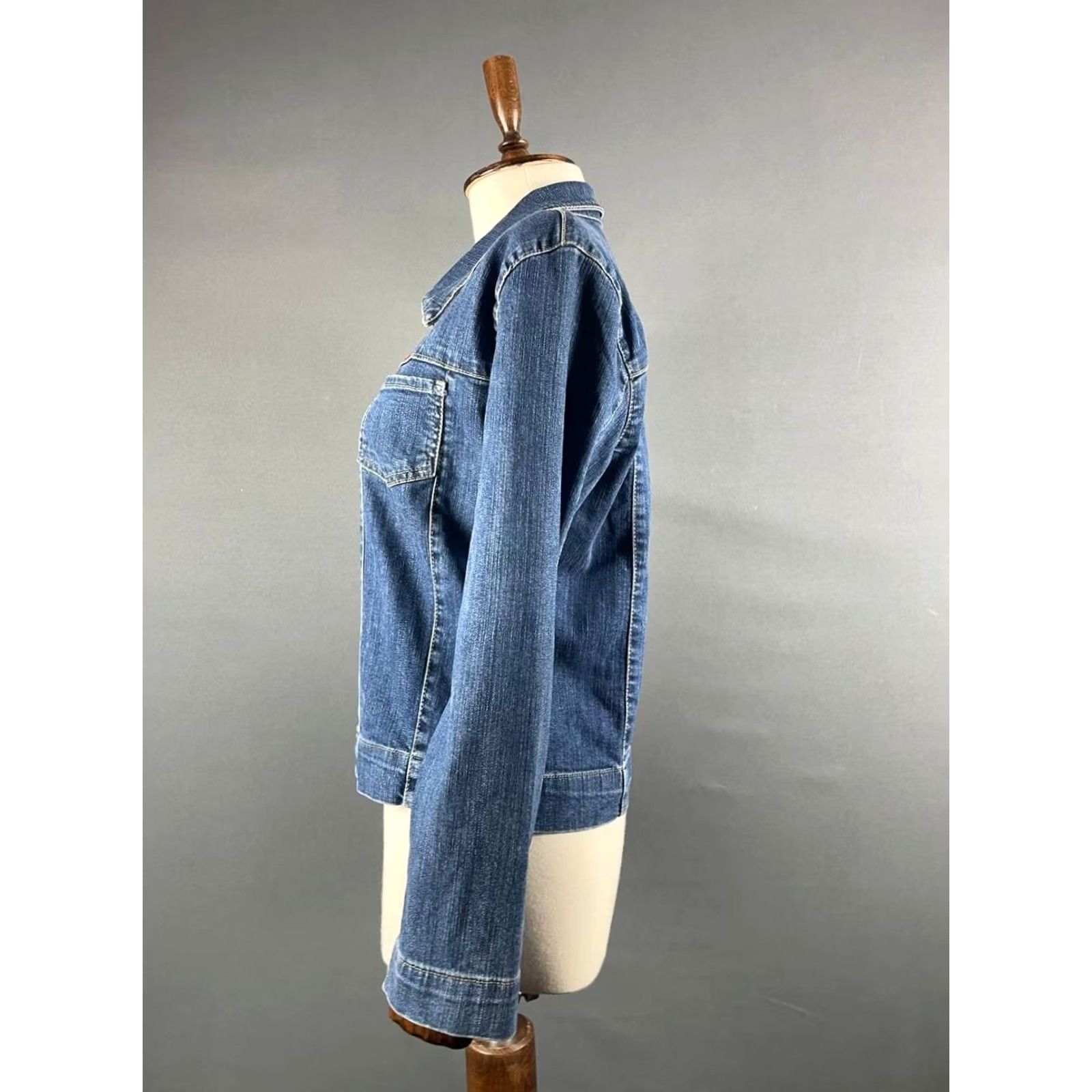 Miss Sixty Miss Sixty Women Denim Jacket XL Blue Long Sleeve Zip Front Casual Coat - Regular Fit, 2XL, Blue, Denim Jacket, Women, Jacket Size XXL / US 16-18 / IT 52-54 - 7 Thumbnail