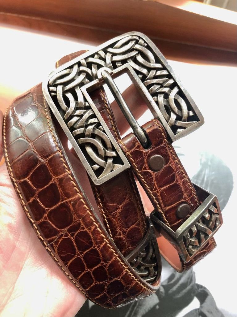 Designer Barry Kieselstein cord Ss buckle, strap-tip USA Alligator Size ONE SIZE - 10 Thumbnail