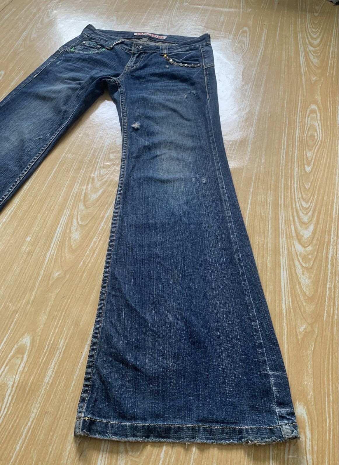 Beauty Beast × Le Grande Bleu (L.G.B.) 🔥 Drive Jeans Flare Denim Pants Size US 30 / EU 46 - 12 Thumbnail