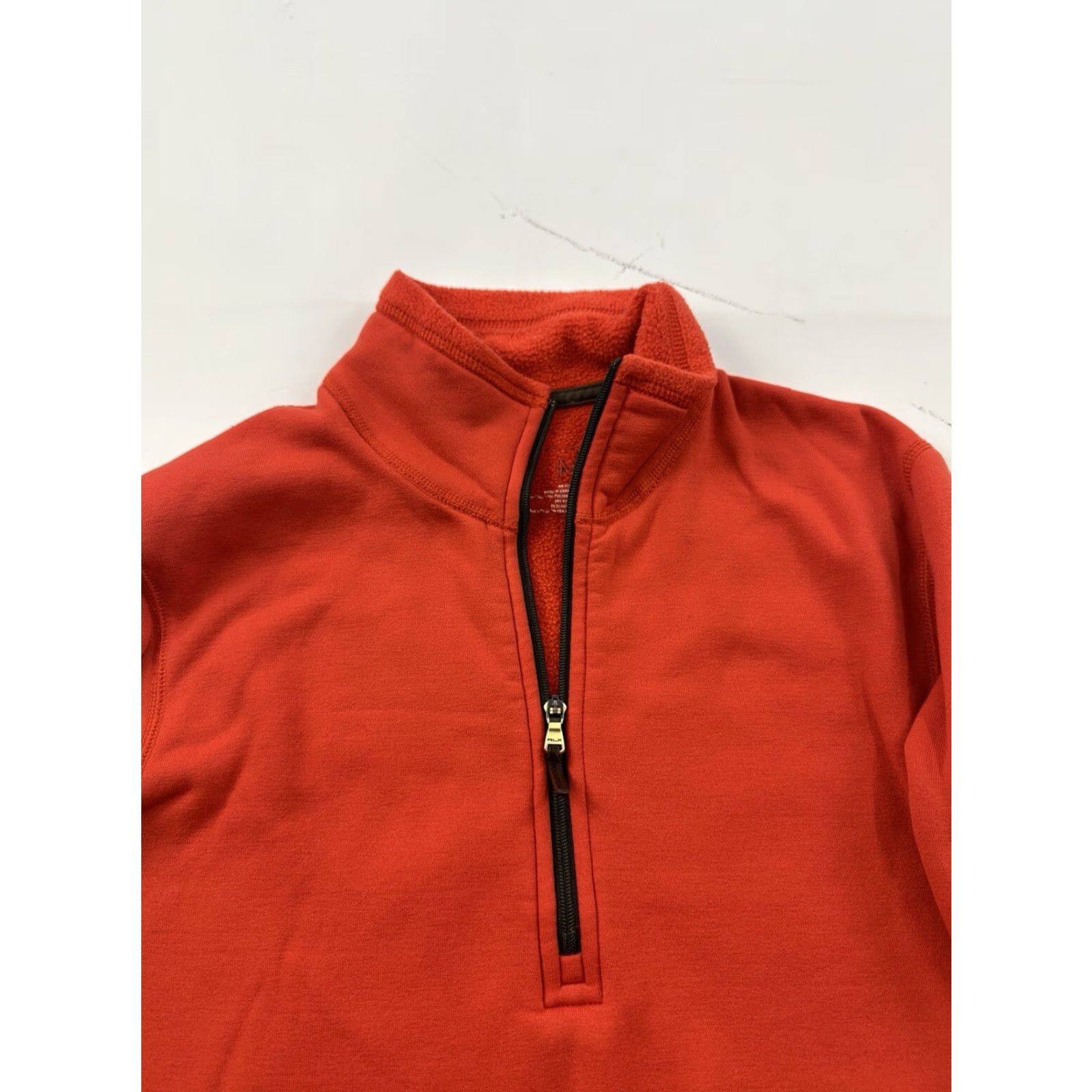 RLX Ralph Lauren RLX Ralph Lauren Jacket Womens Blazer Fleece 1/4 Zip Mock Neck Orange M Size M / US 6-8 / IT 42-44 - 5 Thumbnail