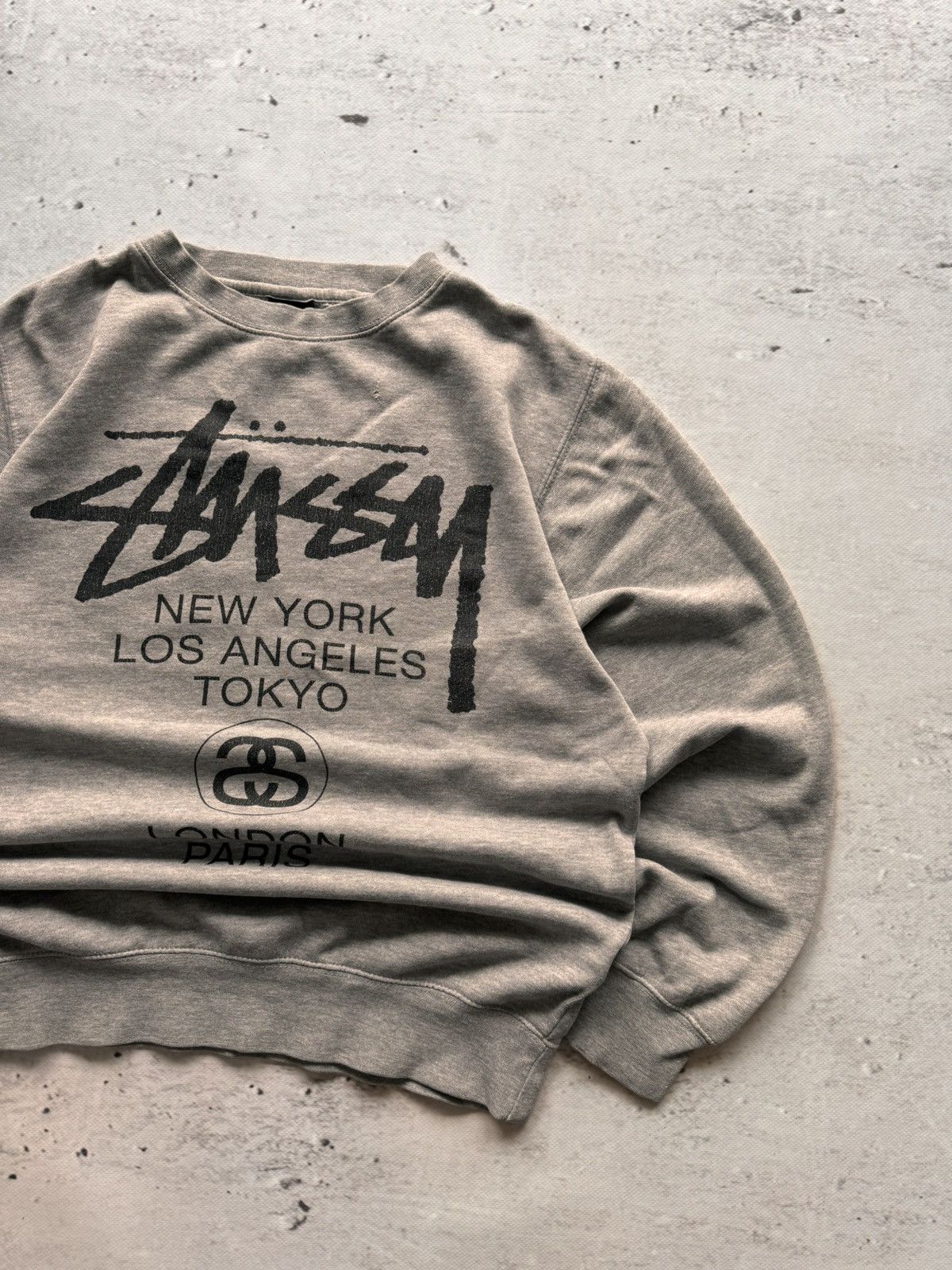 Stussy × Vintage STUSSY CENTER LOGO VINTAGE OVERSIZE SWEATSHIRT Size US S / EU 44-46 / 1 - 4 Thumbnail
