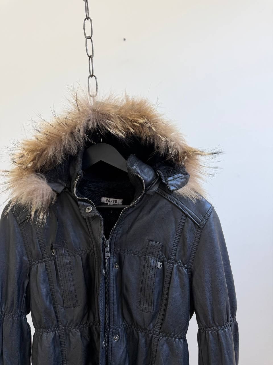 Japanese Brand Avant-Garde Hysteric Glamour Style Leather Fur Jacket Size US M / EU 48-50 / 2 - 9 Thumbnail