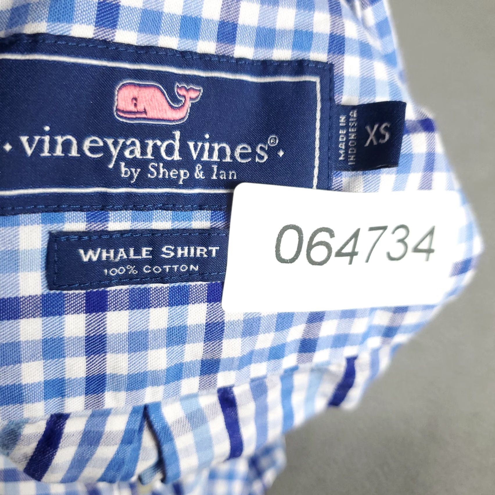 Vineyard Vines Vineyard Vines Shirt Mens XS Blue Plaid Button-Up Long Sleeve Casual Button-Down Collared-Top Size US XS / EU 42 / 0 - 8 Thumbnail