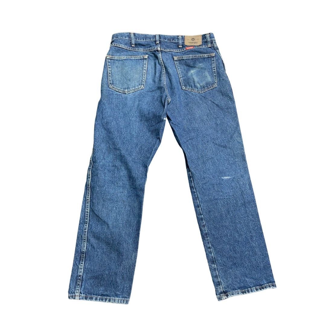 Wrangler Denim Blue Jeans Regular Fit Size 36x30 Straight Leg Utility Size US 36 / EU 52 - 2 Thumbnail