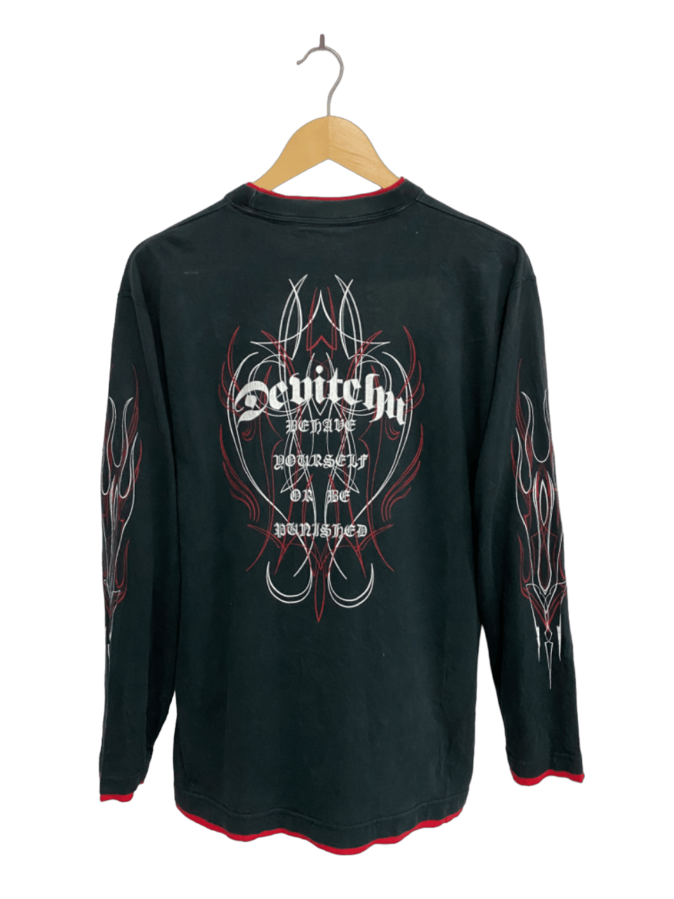 Japanese Brand Y2K Vintage Cross Flamed Devitchu Size US M / EU 48-50 / 2 - 2 Thumbnail