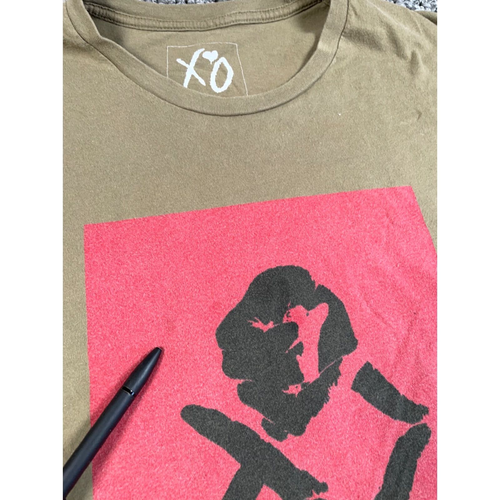 Olive VINTAGE XO Weeknd Graphic T-Shirt Men Adult 2XL Olive Green Short Sleeve Music Hip Hop Official Size US XXL / EU 58 / 5 - 4 Thumbnail