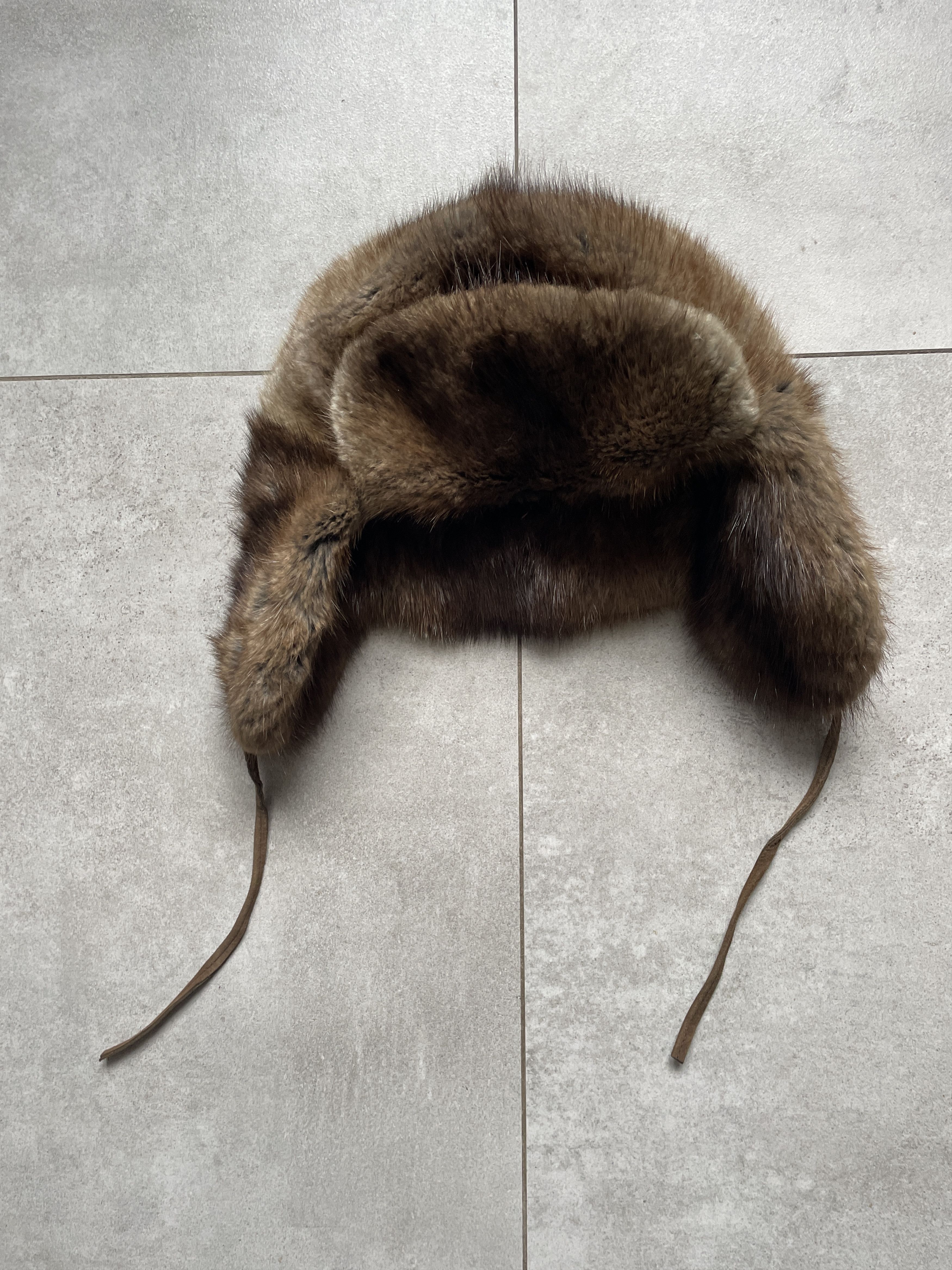 Japanese Brand VINTAGE REAL FUR USHANKA TRAPER BROWN WINTER HAT Size ONE SIZE - 4 Thumbnail