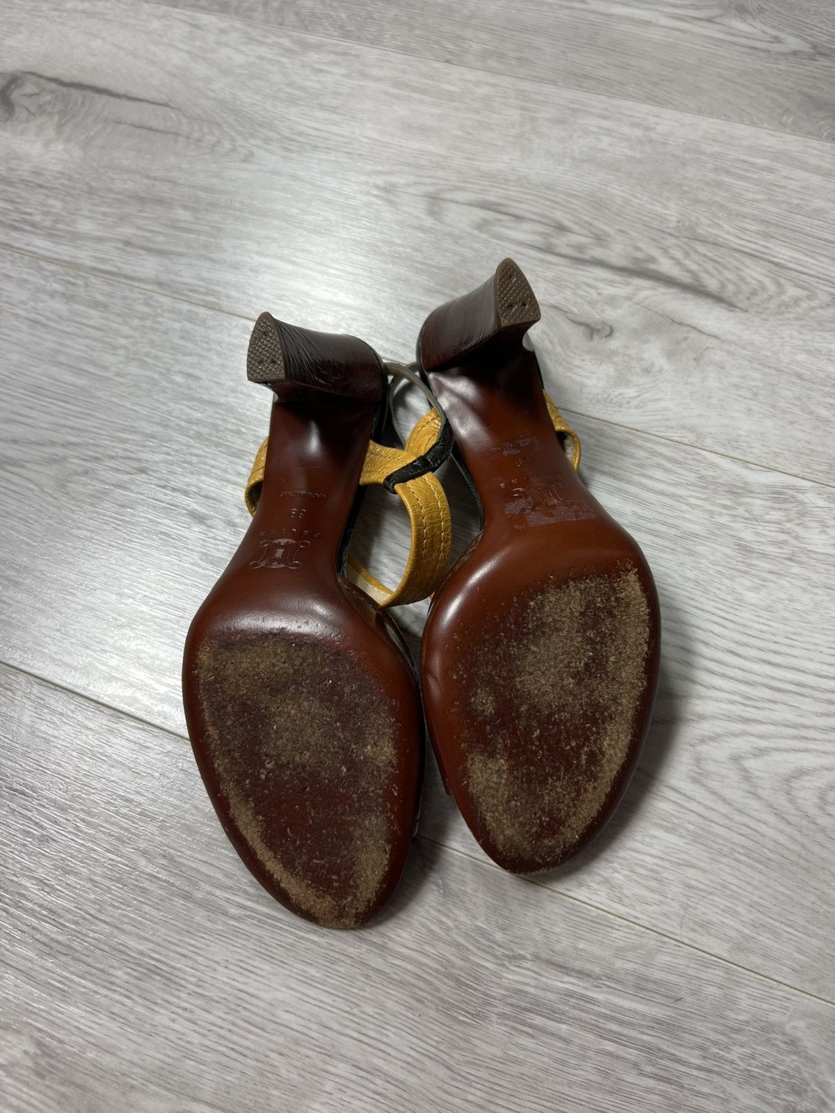 Celine Celine Multicolor Leather Slingback Open Toe Sandals Size 39 Size US 9 / IT 39 - 20 Thumbnail