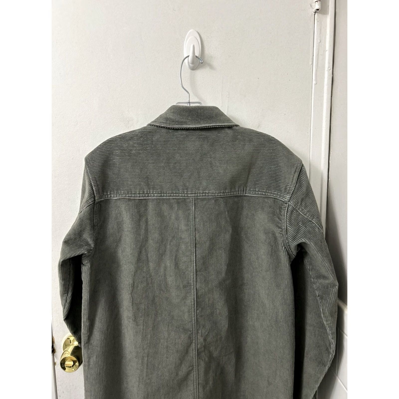 Gap VINTAGE Gap Corduroy Shirt Jacket Womens XS Sage Green Longline Dress Shacket Pockets Size XS / US 0-2 / IT 36-38 - 7 Thumbnail