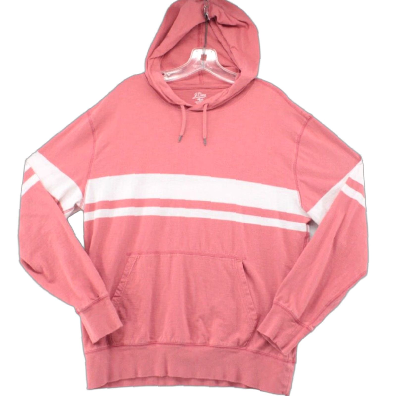 J.Crew J Crew Hoodie Women's Large Red and White Striped Pullover Knit Top Beachie Size L / US 10 / IT 46 - 1 Thumbnail