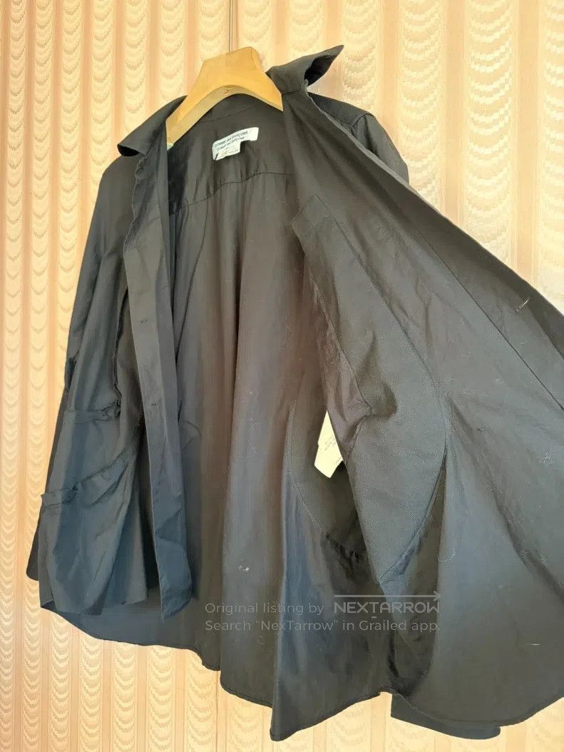 Comme des Garcons Comme Des Garcons Black Ripped Shirt Long Sleeve Dark Deco Size XS / US 0-2 / IT 36-38 - 4 Thumbnail