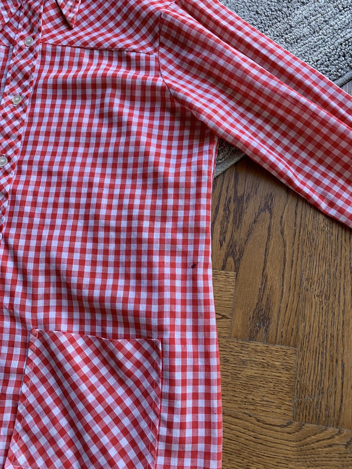 Other × Vintage True Vintage Picnic Checker Plaid Chore 1970s Hippie Boho Size XS / US 0-2 / IT 36-38 - 10 Thumbnail