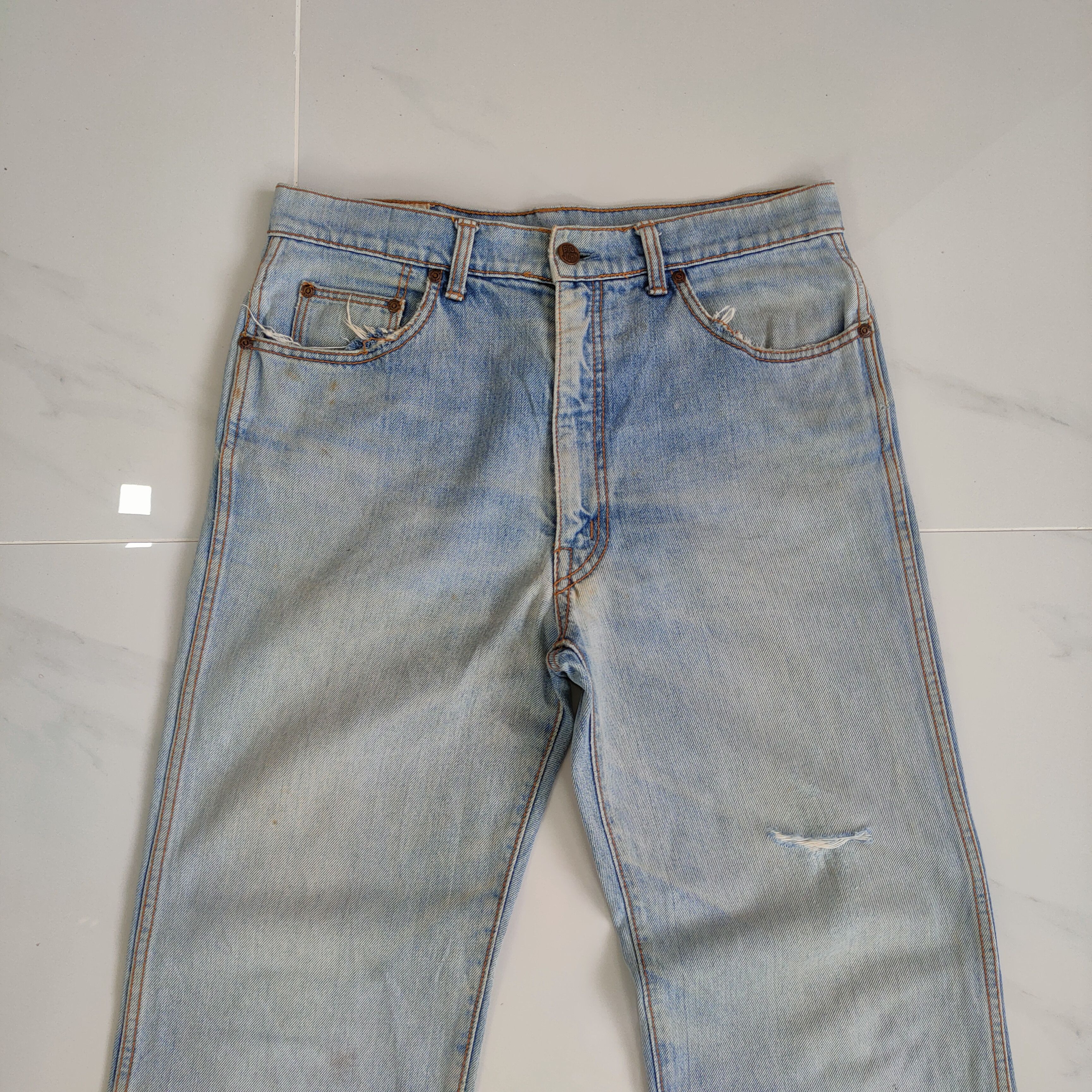 Japanese Brand VINTAGE JAPANESE DISTRESSED JEAN DENIM PANTS Size US 32 / EU 48 - 3 Thumbnail
