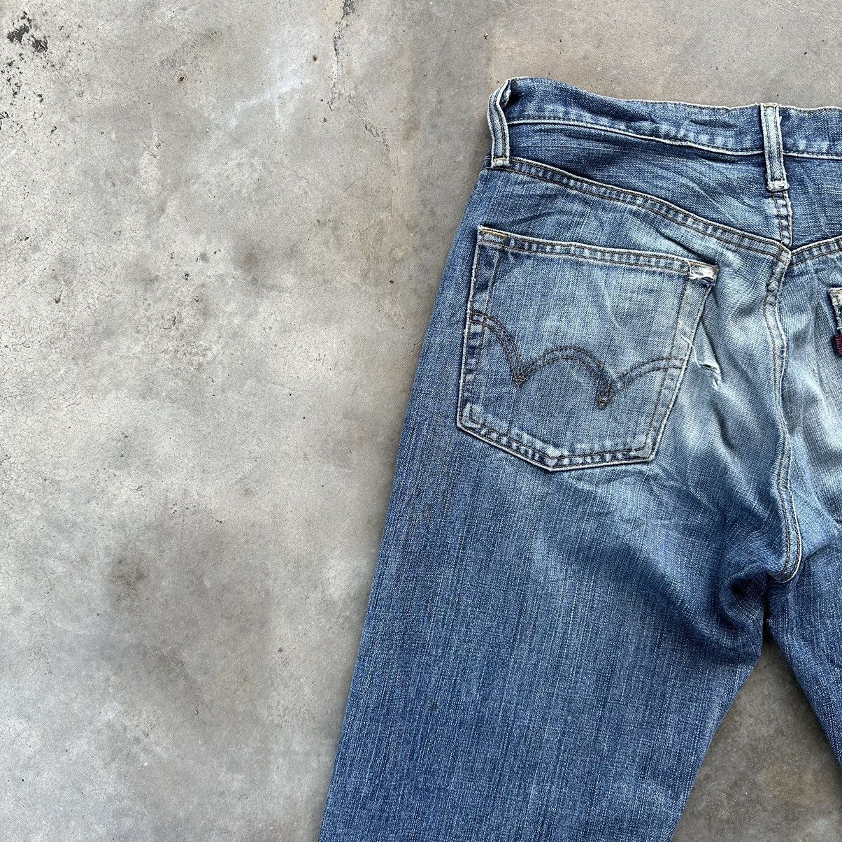Japanese Brand W30 Vintage Edwin 503 Faded Distressed Denim Jean Pant Size US 30 / EU 46 - 13 Thumbnail