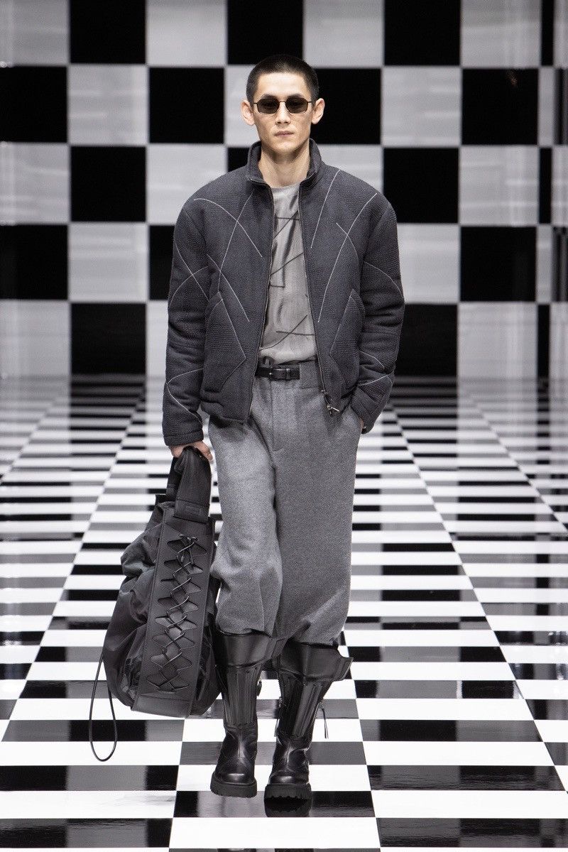 Emporio Armani AW22 Armani Wool Runway Bomber Size US M / EU 48-50 / 2 - 2 Thumbnail