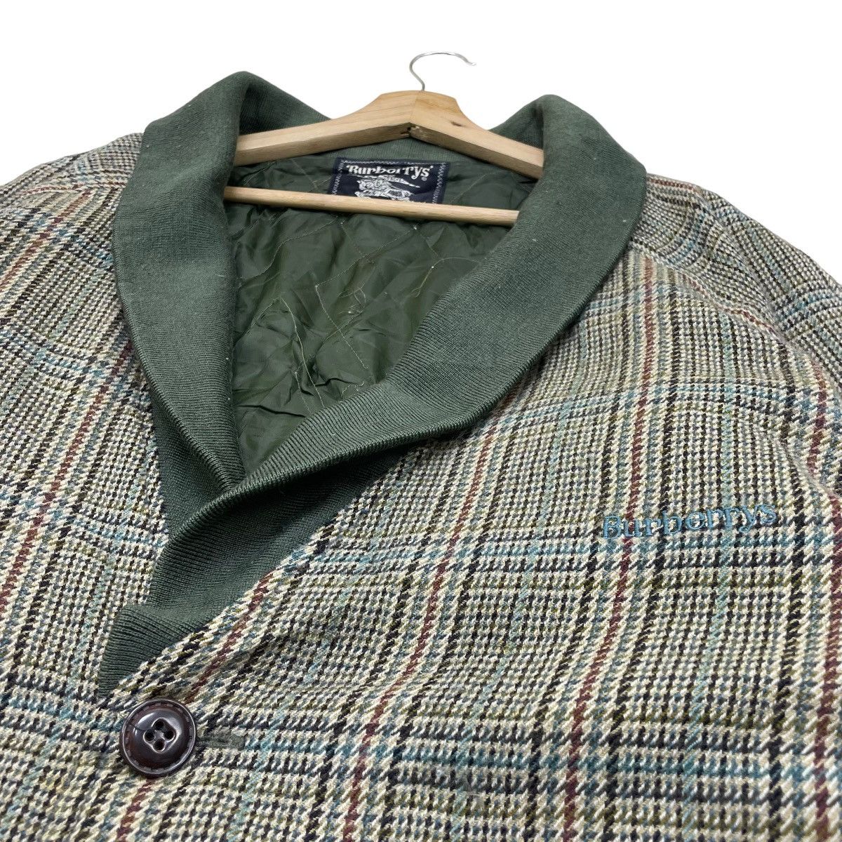 Burberry 🔥Vintage Burberry Shawl Collar Wool Jacket Size US L / EU 52-54 / 3 - 3 Thumbnail