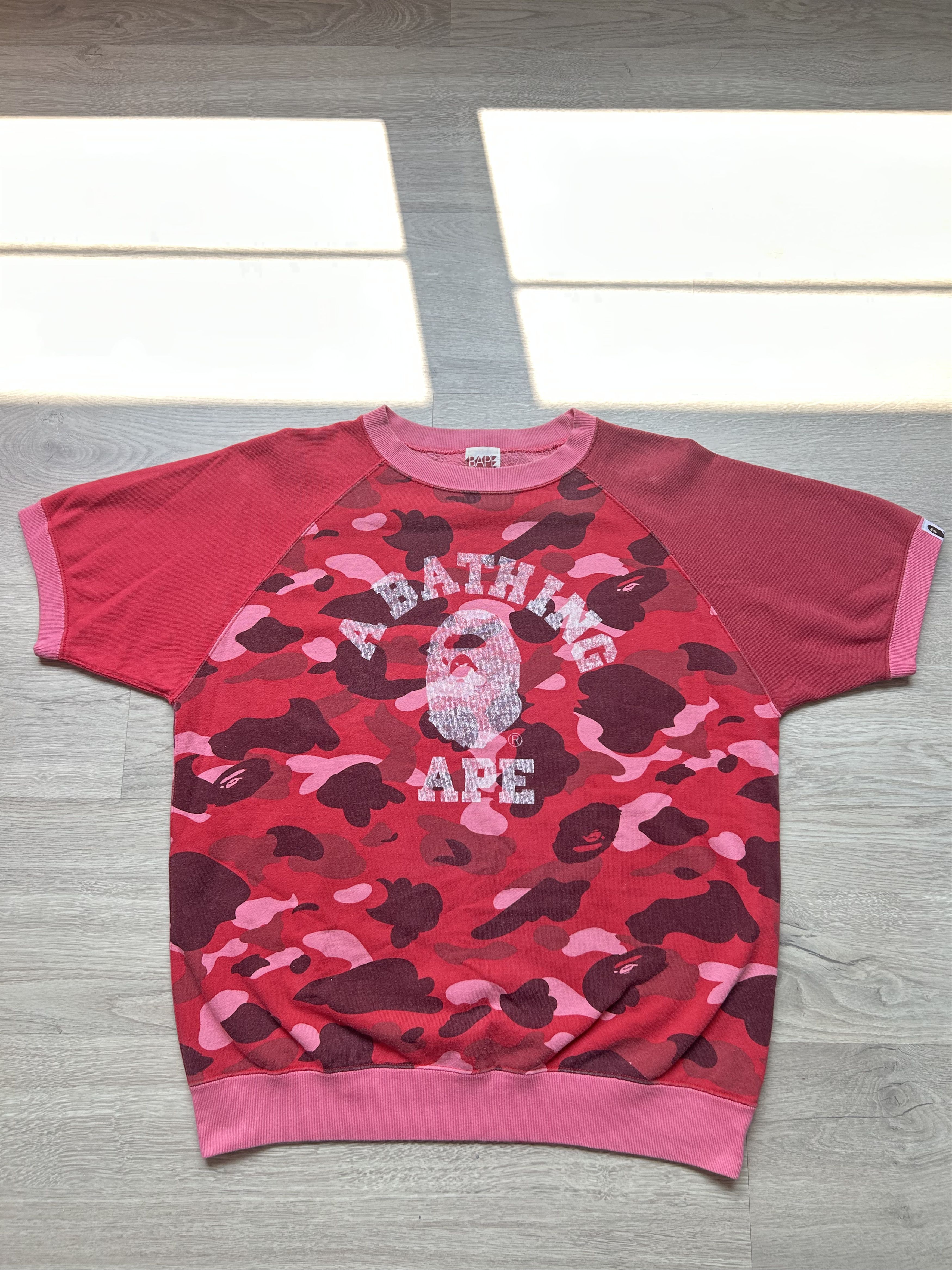 Bape Bape Crazy Red Camo College Tee [Size S Fit Like M]] Size US S / EU 44-46 / 1 - 1 Thumbnail
