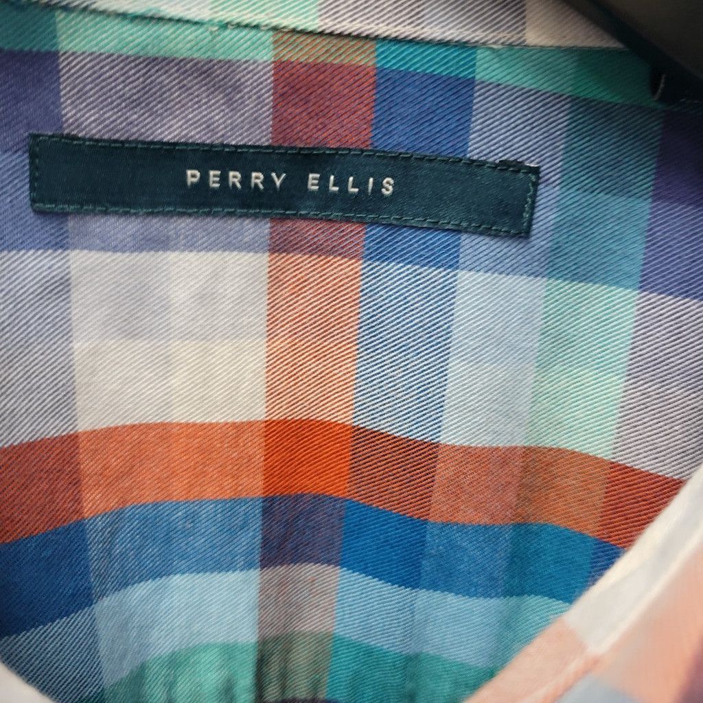 Perry Ellis Perry Ellis Men's Checkered Short-Sleeves Button-Up Shirt XL Size US XL / EU 56 / 4 - 7 Thumbnail