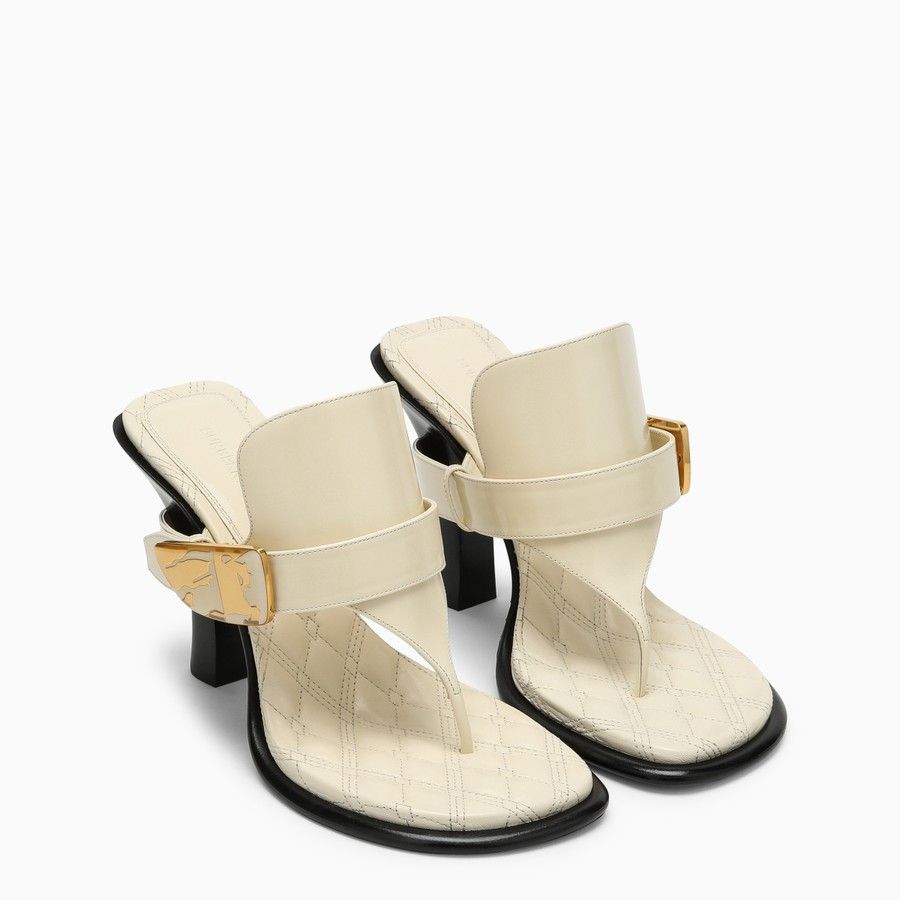 Burberry o1d2blof0824 Leather Sandals in Beige Size US 9 / IT 39 - 2 Thumbnail