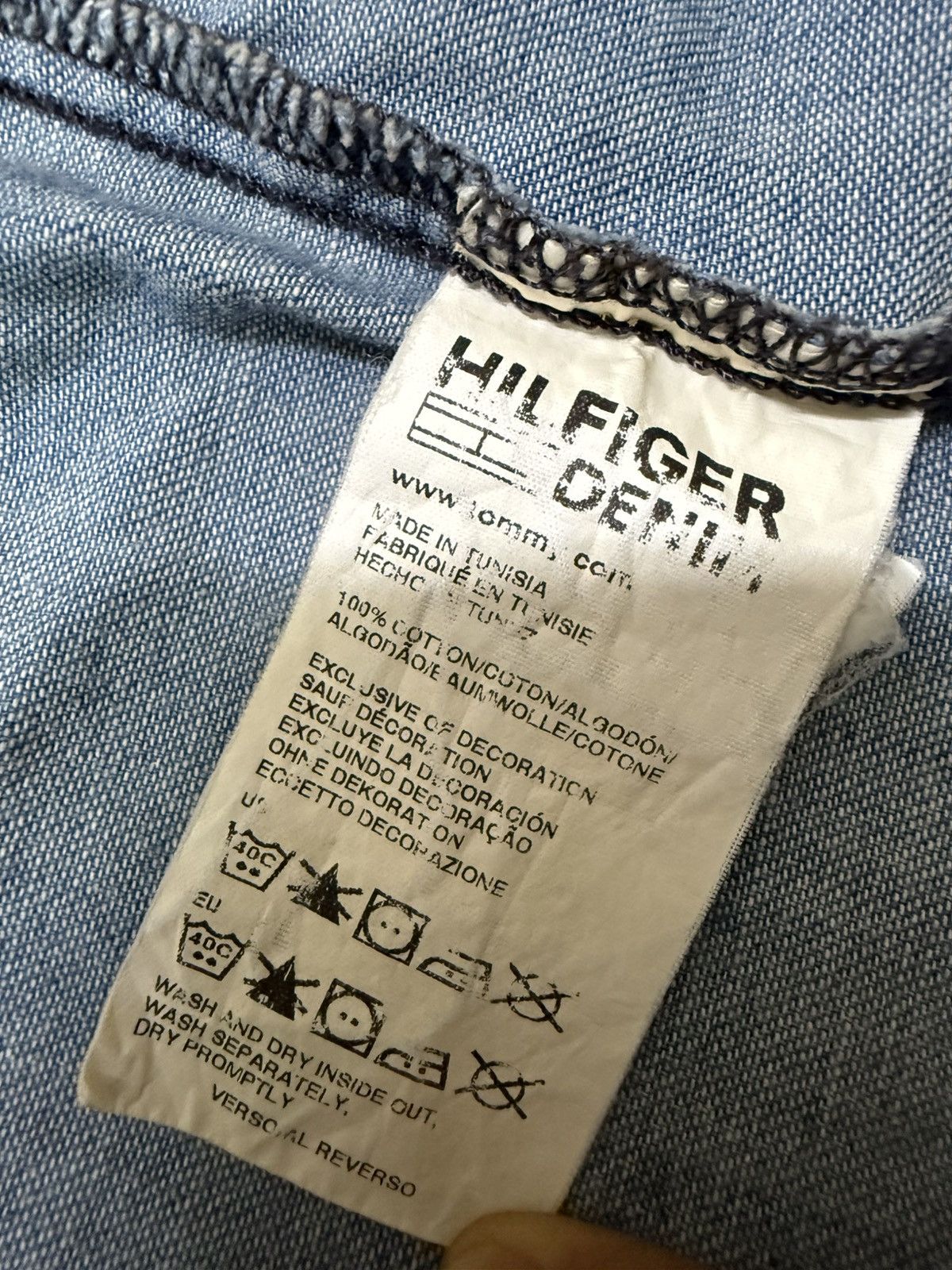 Tommy Hilfiger Tommy Hilfiger light wash denim blazer jacket patch pocket Size XS / US 0-2 / IT 36-38 - 11 Thumbnail