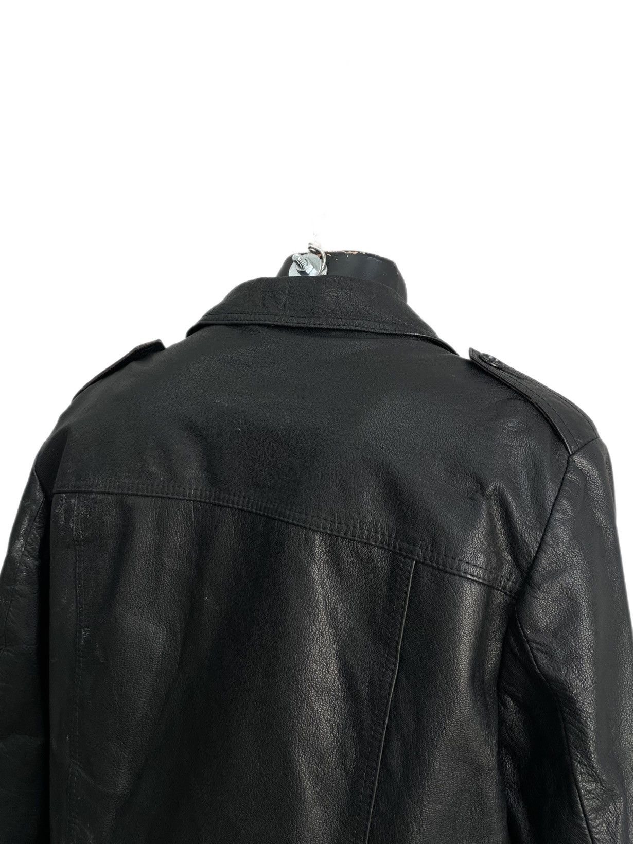 Diesel Vintage POLICE button up japanese leather jacket 90s Size US L / EU 52-54 / 3 - 9 Thumbnail