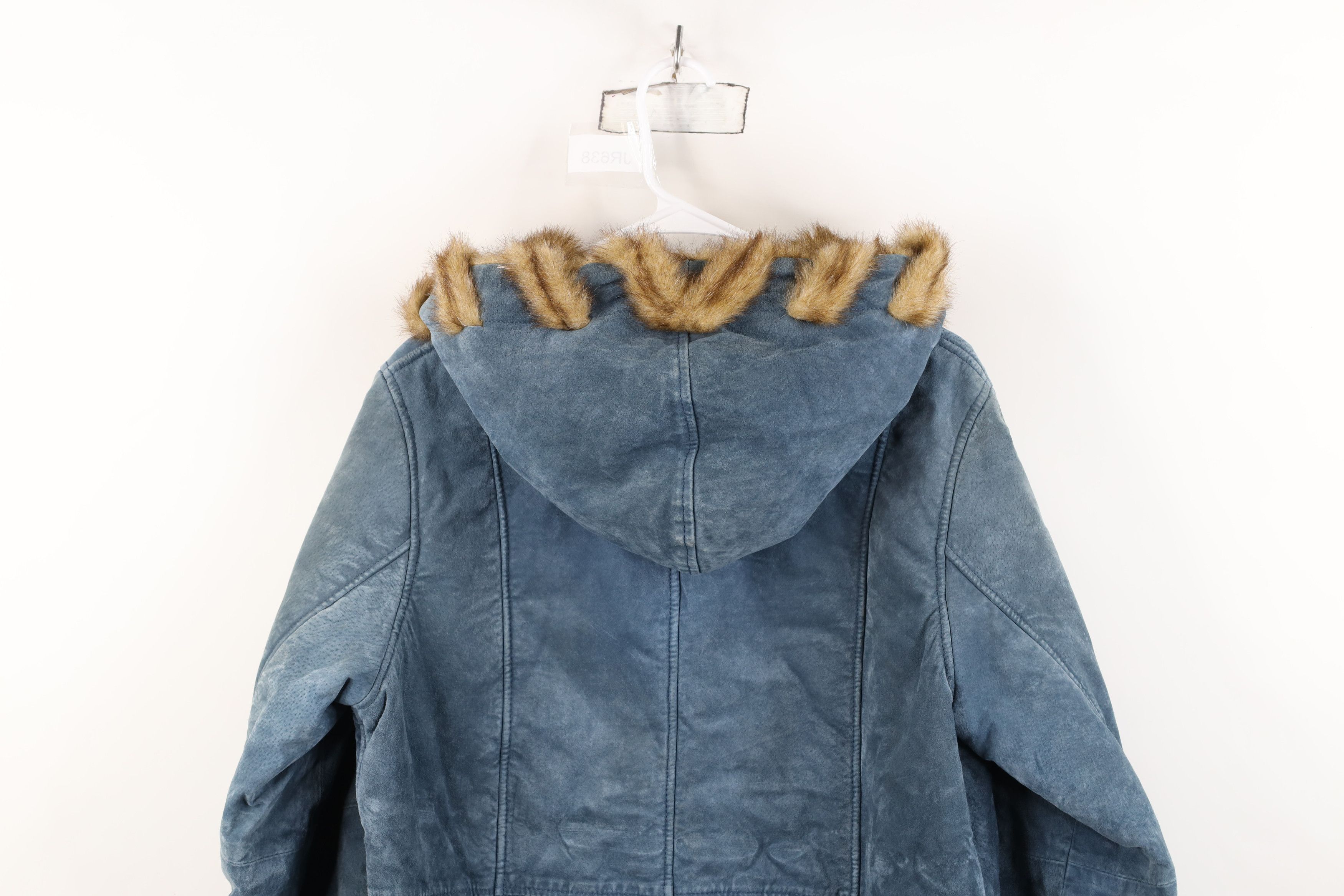 Vintage Vintage 90s Streetwear Suede Leather Hooded Pennylane Jacket Size S / US 4 / IT 40 - 13 Thumbnail