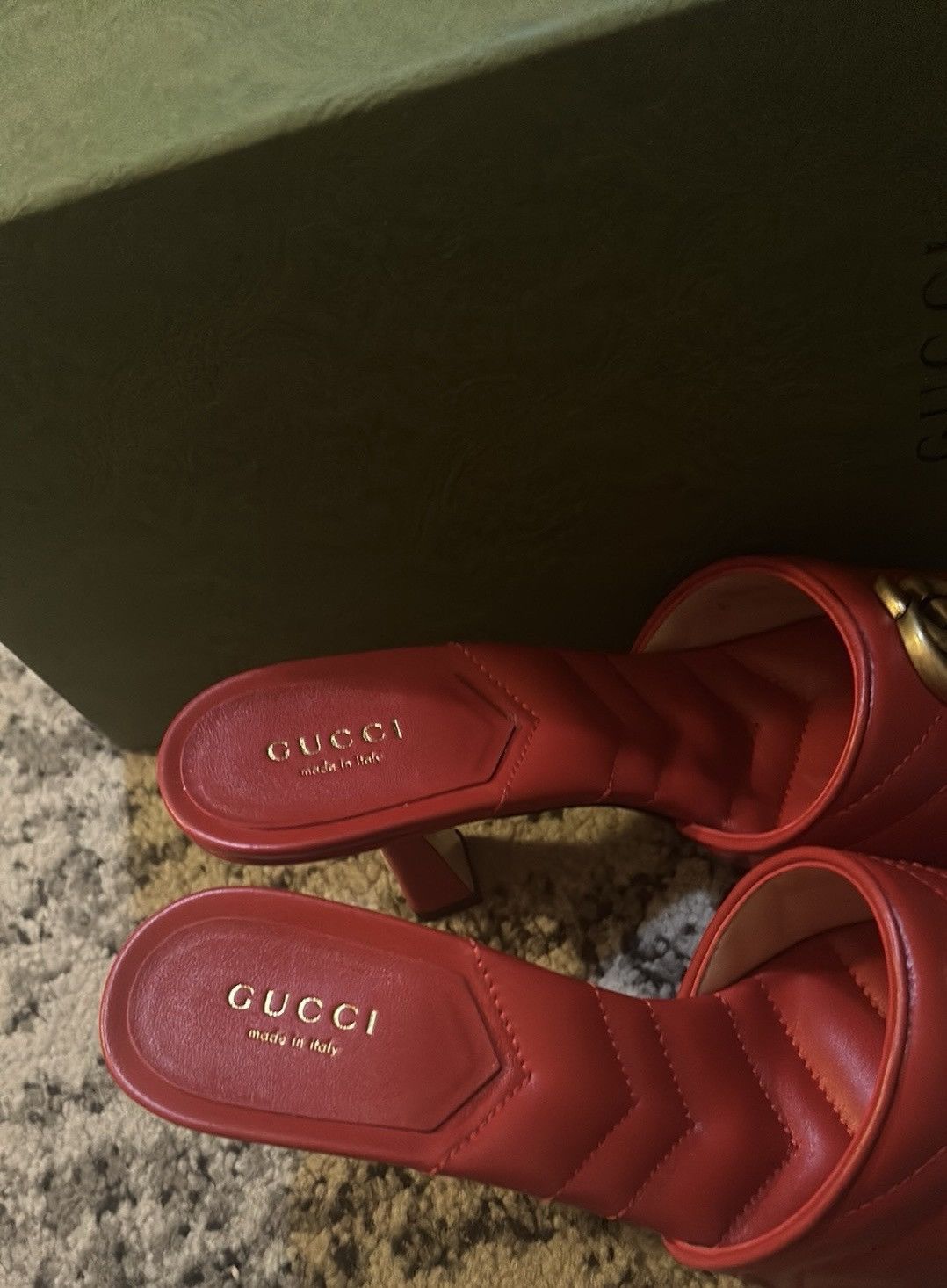Gucci Gucci Double G Marmont Slide Sandal Mules Maple Red size 36 Size US 6 / IT 36 - 4 Thumbnail