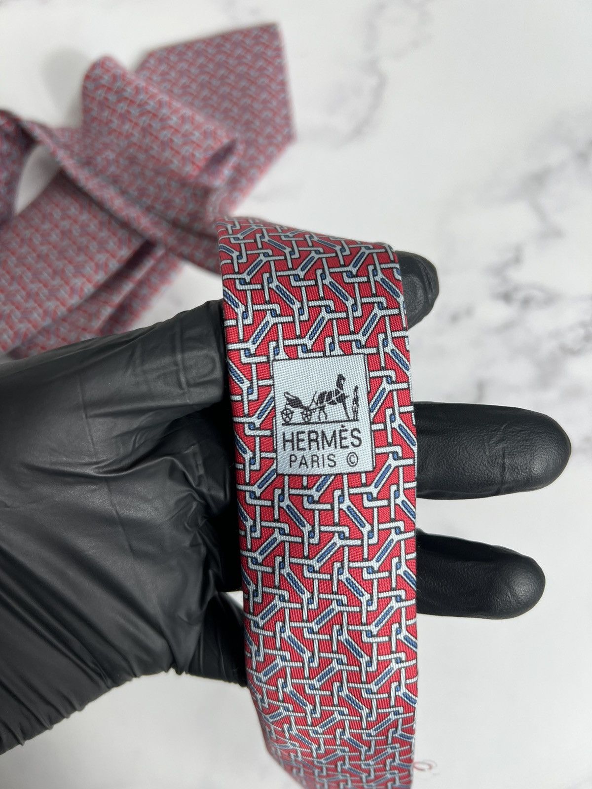 Hermes Vintage very rare luxury designer Hermes Silk Tie Size ONE SIZE - 5 Thumbnail