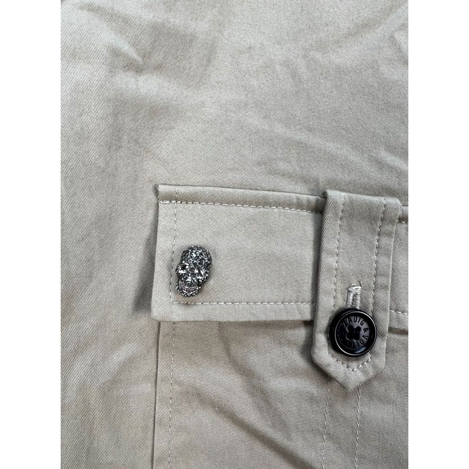 Zadig & Voltaire ZADIG & VOLTAIRE Twill Jumpsuit Beige L Women Casual Vintage No Belt Button Closure Sleeves 21 inch Core Measurements Included Size 36" / US 14 / IT 50 - 4 Thumbnail