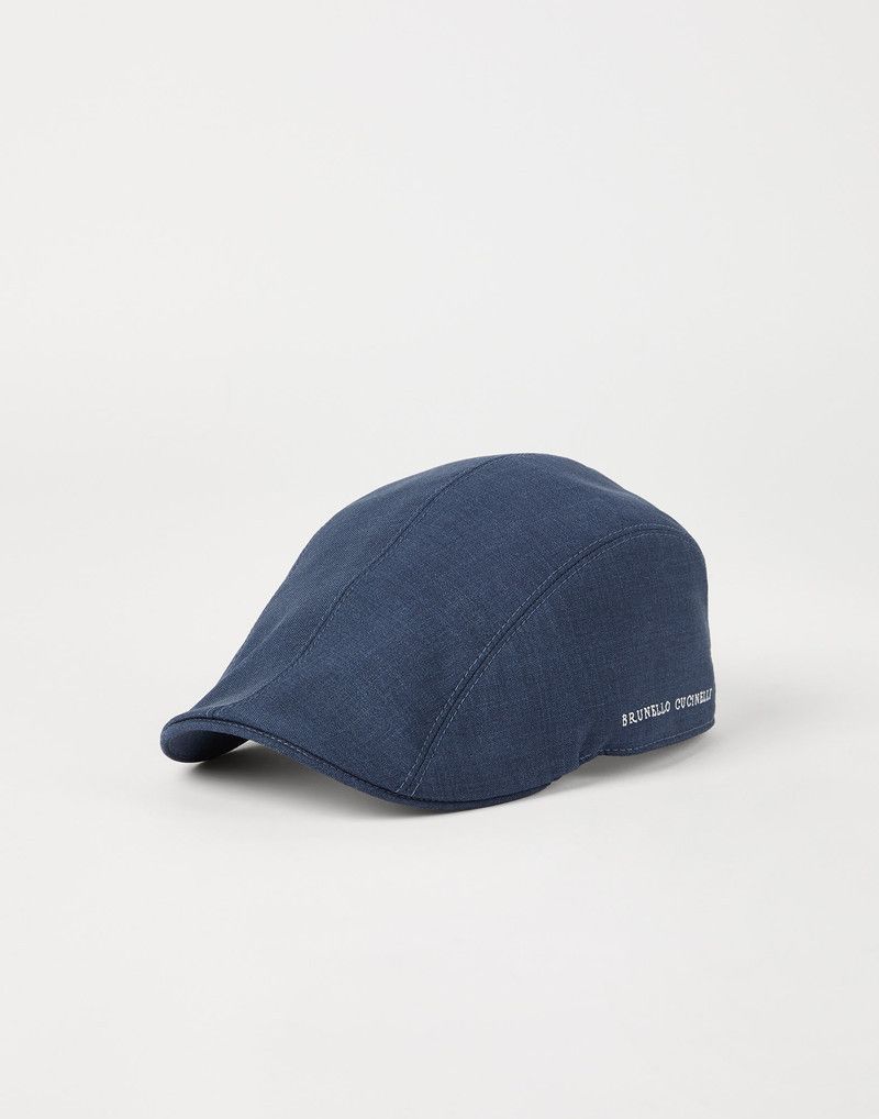 Brunello Cucinelli o1la1rc1a0326 Size: OS / Virgin Wool Fresco Flat Hat / Cap Size ONE SIZE - 1 Thumbnail