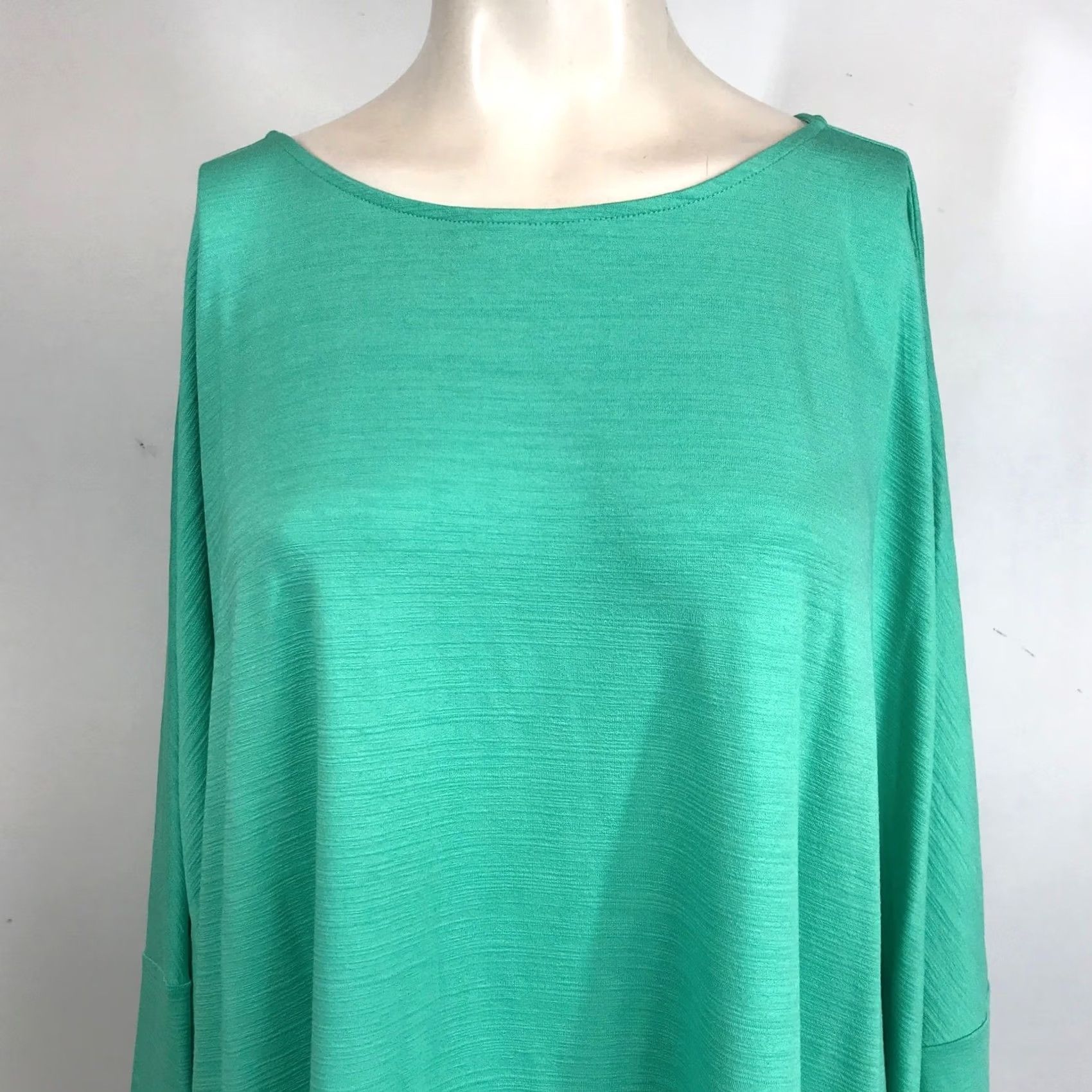 J. Jill J. Jill Wearever Mint Green Slub Knit Boat Neck Tunic Top Large 3/4 Sleeve Size L / US 10 / IT 46 - 2 Thumbnail