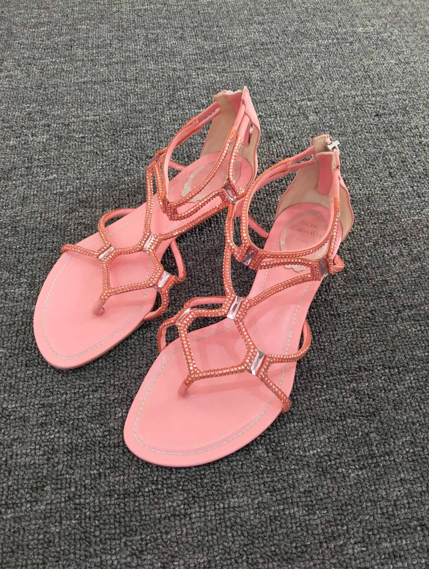 Rene Caovilla Rene Caovilla Crystal Flat Sandals 35.5 EU Size US 4.5 / IT 34.5 - 1 Thumbnail