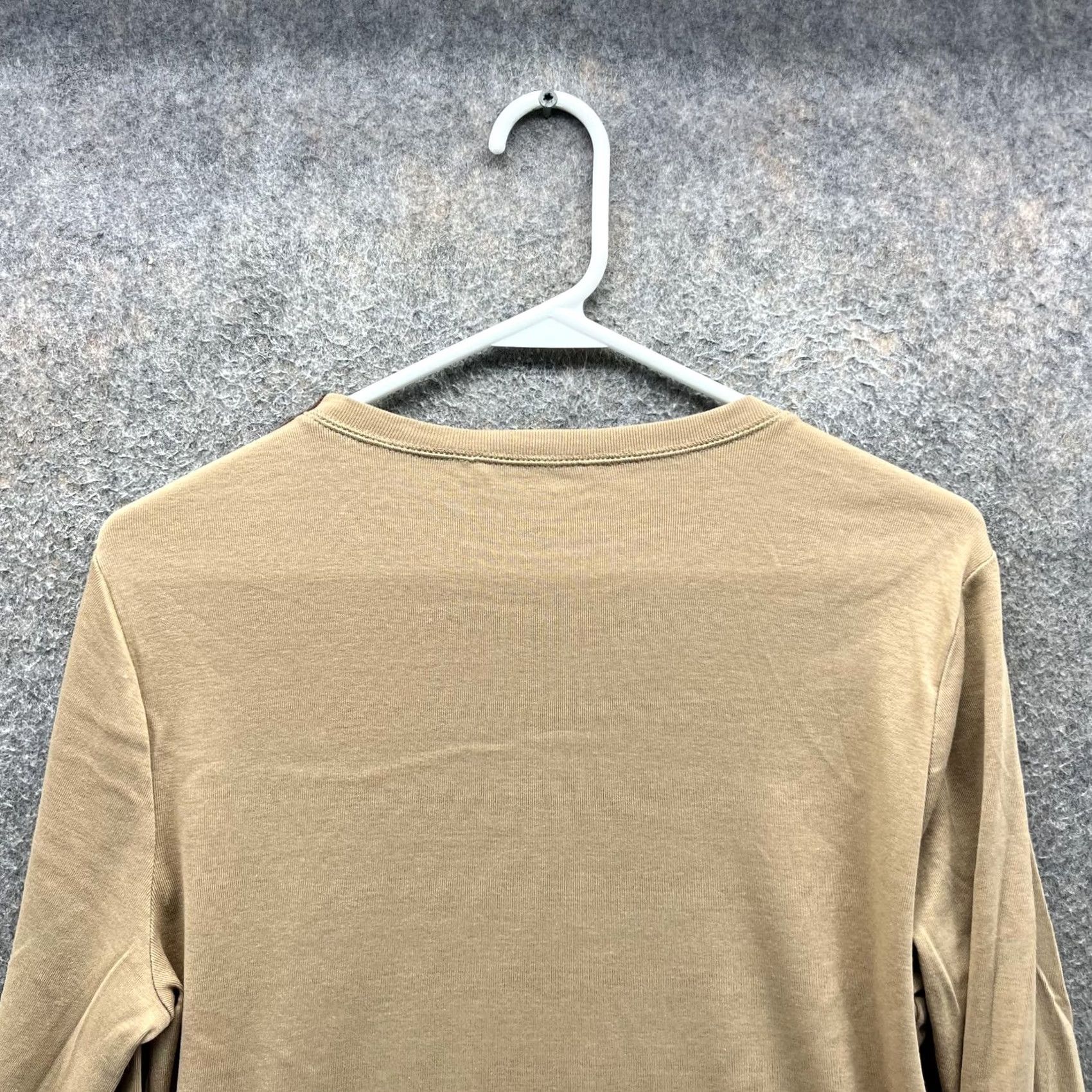 Ralph Lauren Lauren Ralph Lauren Shirt Womens Large Beige Zip Shoulder Long Sleeve Knit Top Size L / US 10 / IT 46 - 3 Thumbnail