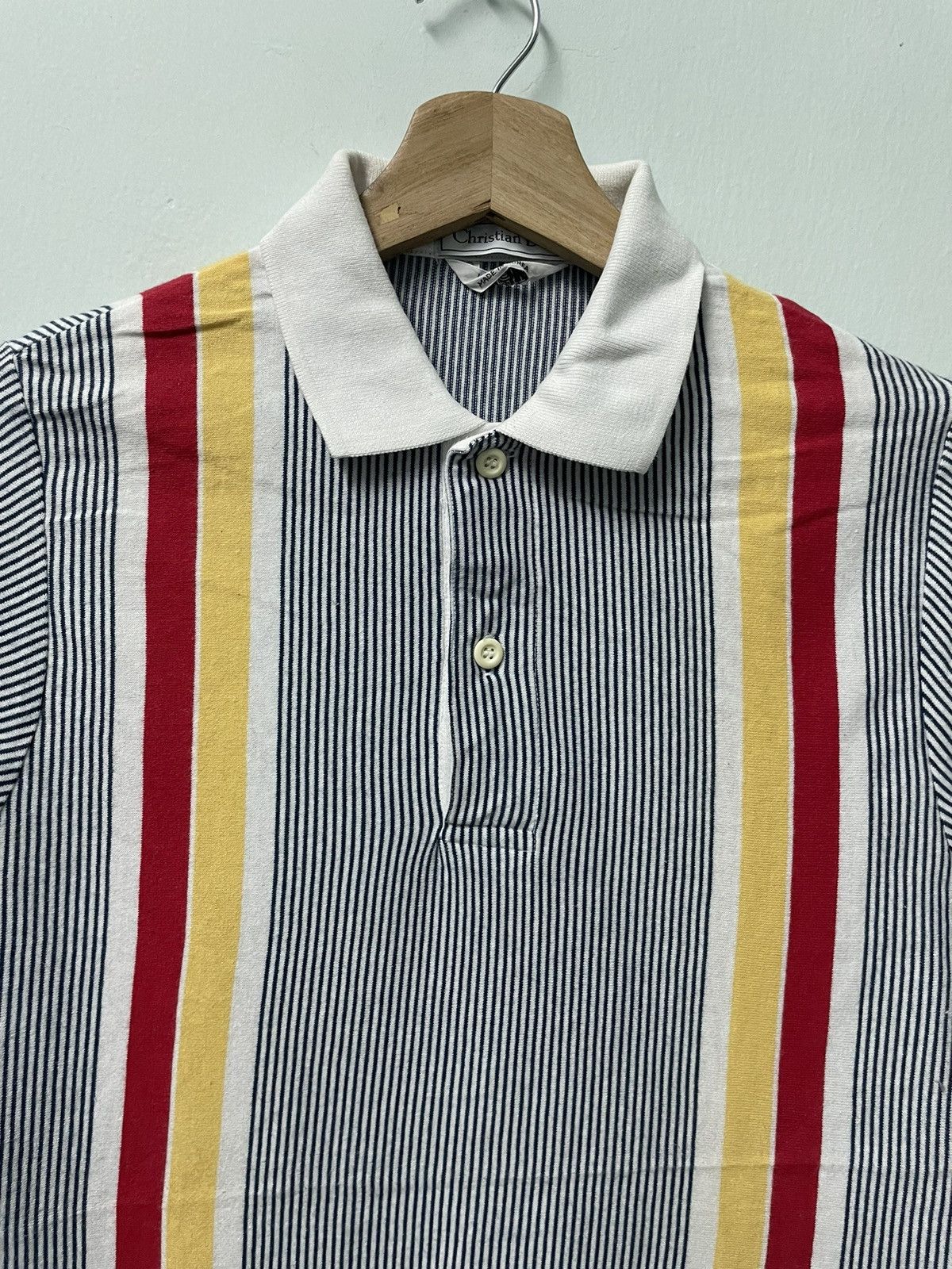 Christian Dior Monsieur Vintage Christian Dior Stripe Polo Tee Size US S / EU 44-46 / 1 - 3 Thumbnail