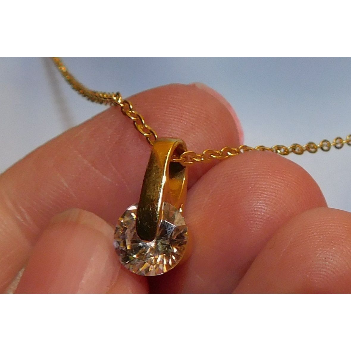 Other Lia Sophia Gold Glass Pendant Necklace Size ONE SIZE - 10 Thumbnail