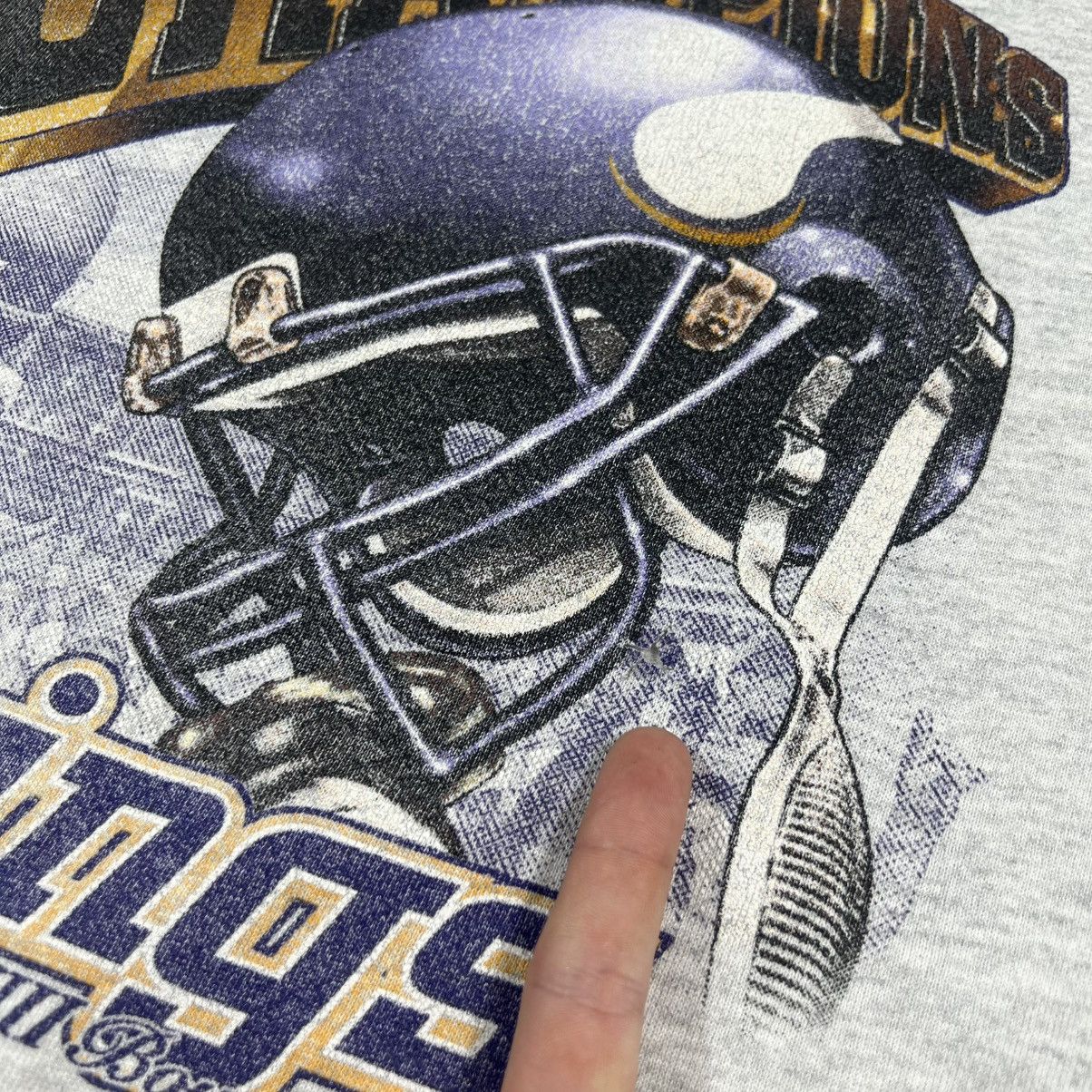 Lee Vintage 1999 Vikings Super Bowl NFL NFC Lee Boxy Sweatshirt Size US XL / EU 56 / 4 - 12 Thumbnail