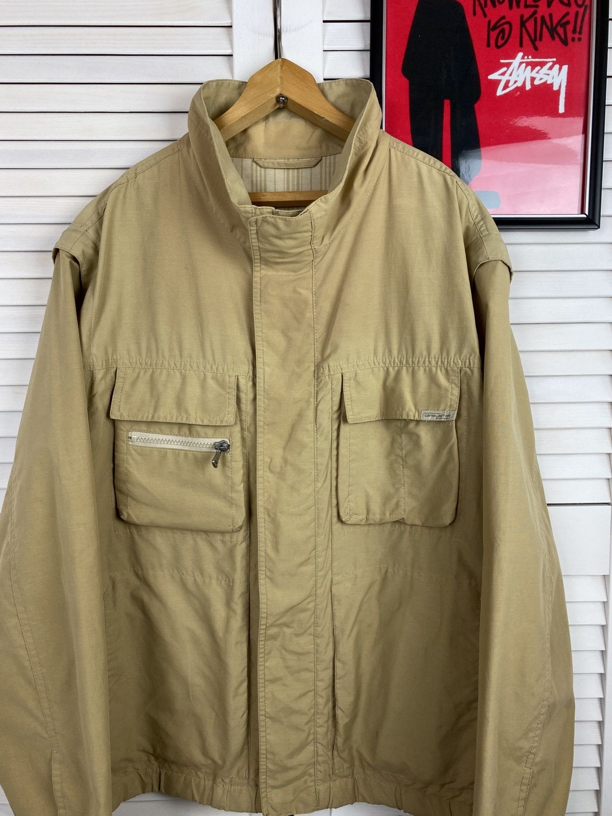 camel active Vintage Bomber Jacket Camel Active Multi-pocket Fishing Y2k Size US L / EU 52-54 / 3 - 2 Thumbnail