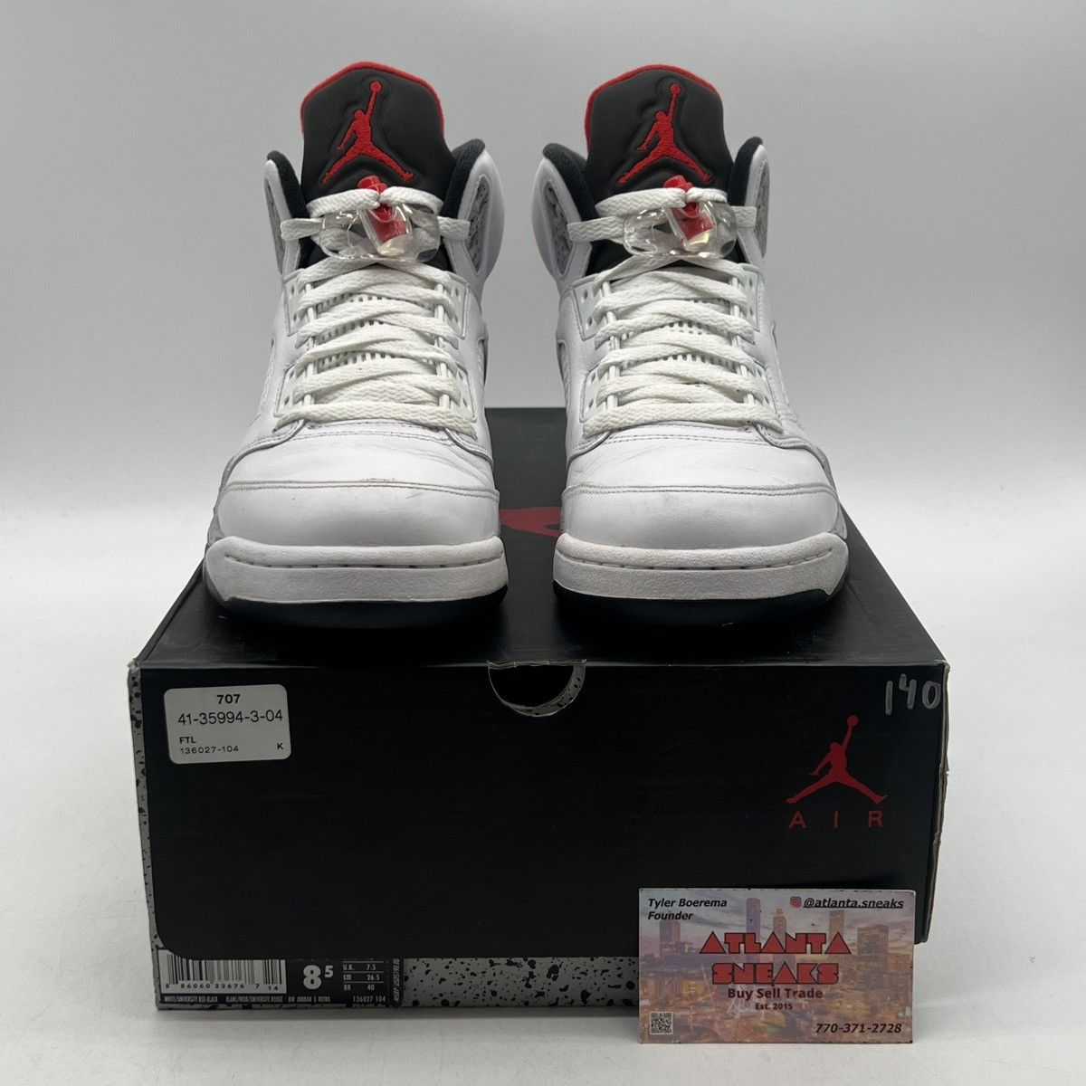 Jordan Brand Air Jordan 5 white cement Size US 8.5 / EU 41-42 - 2 Thumbnail